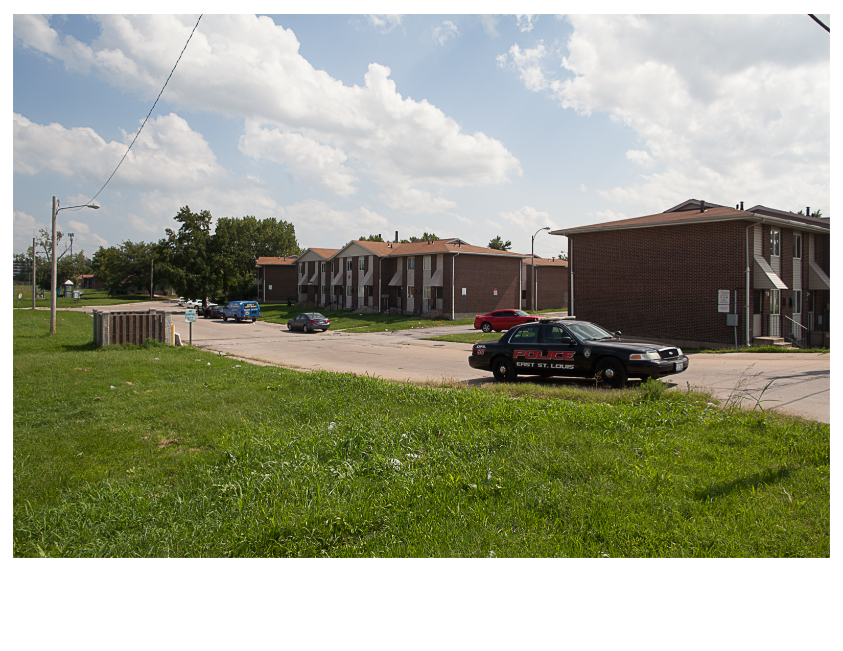 Police Car and Housing Projects, East St. Louis, IL