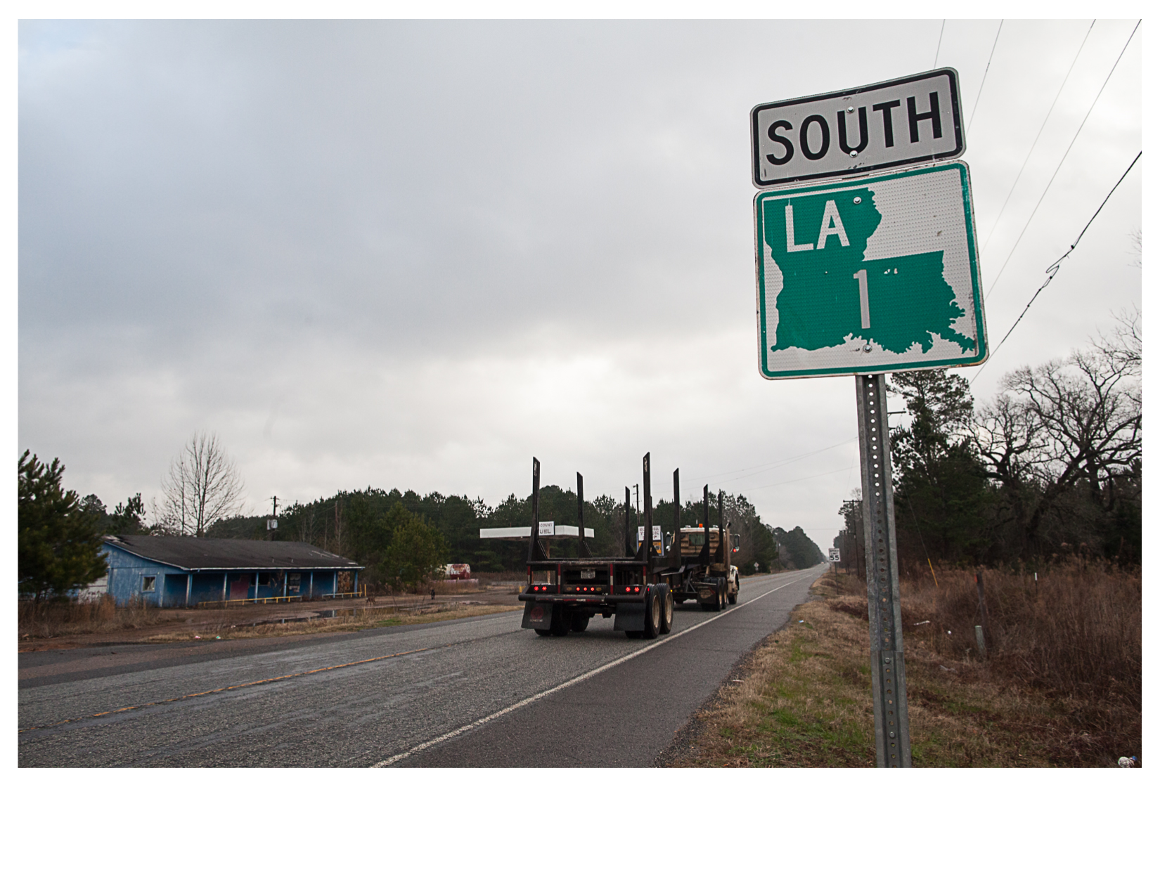 Northernmost Sign for Louisiana Highway 1, Rodessa, LA
