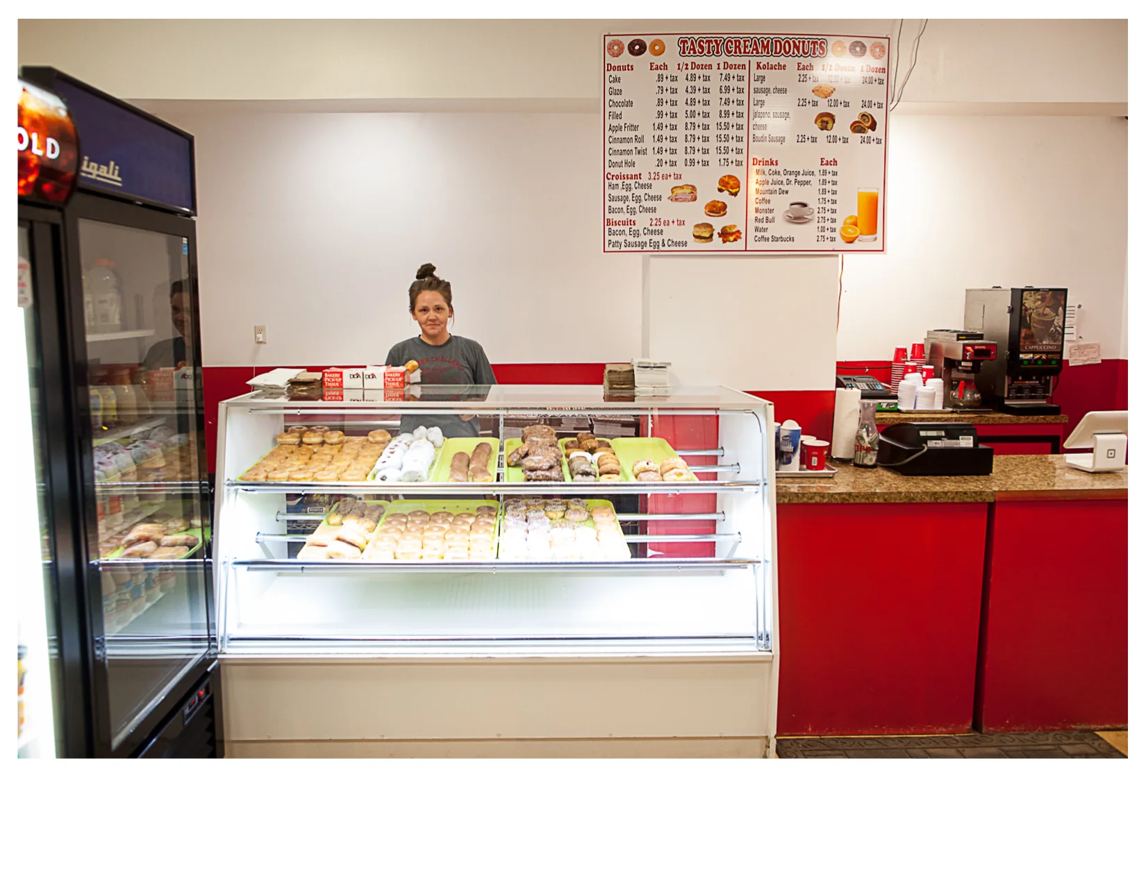 Amanda, inside Tasty Cream Donut, Raceland, LA