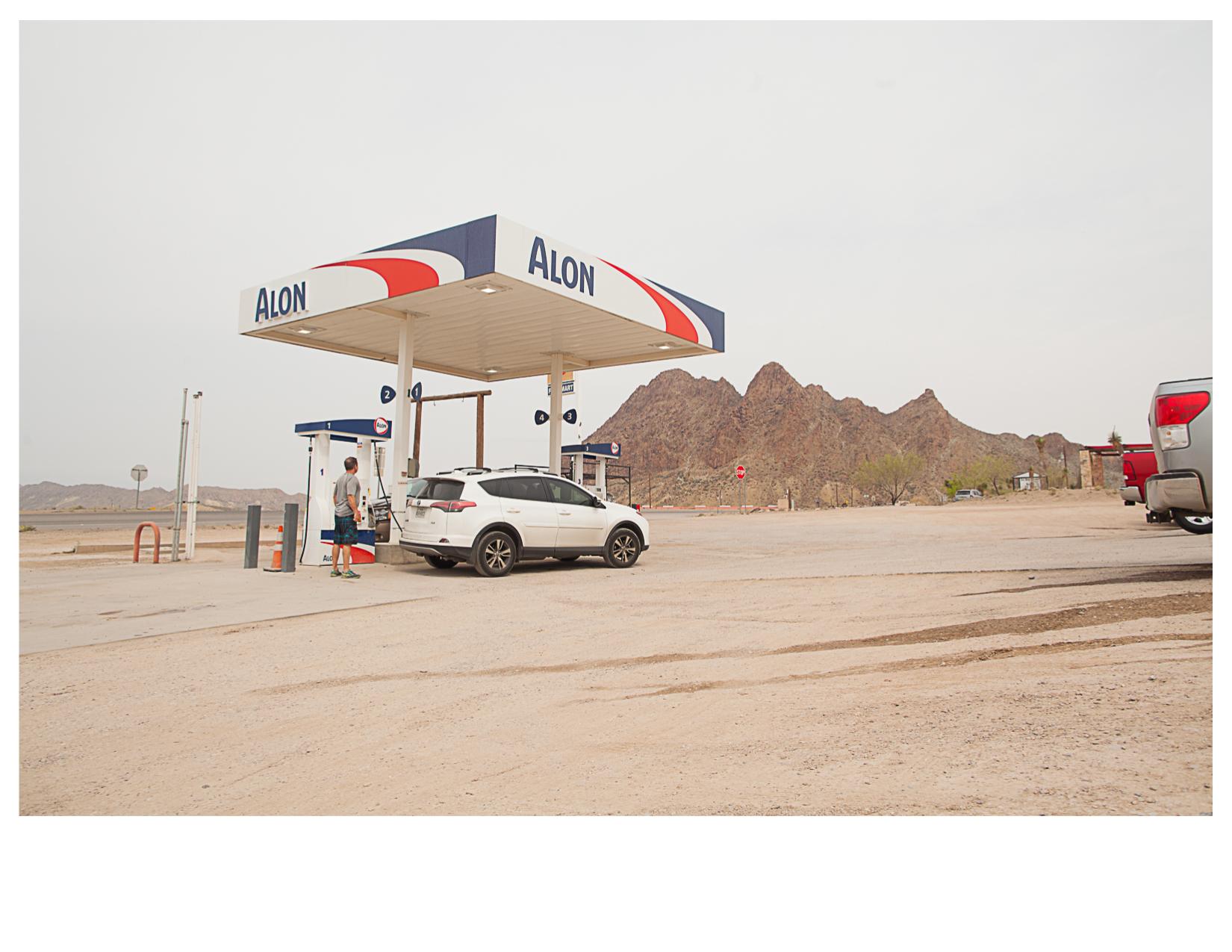 View of TX 118 from Alon Gas Station, Terlingua, TX