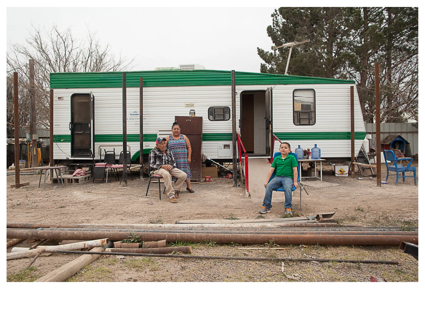 Family on Stamford Avenue, Pecos, TX
