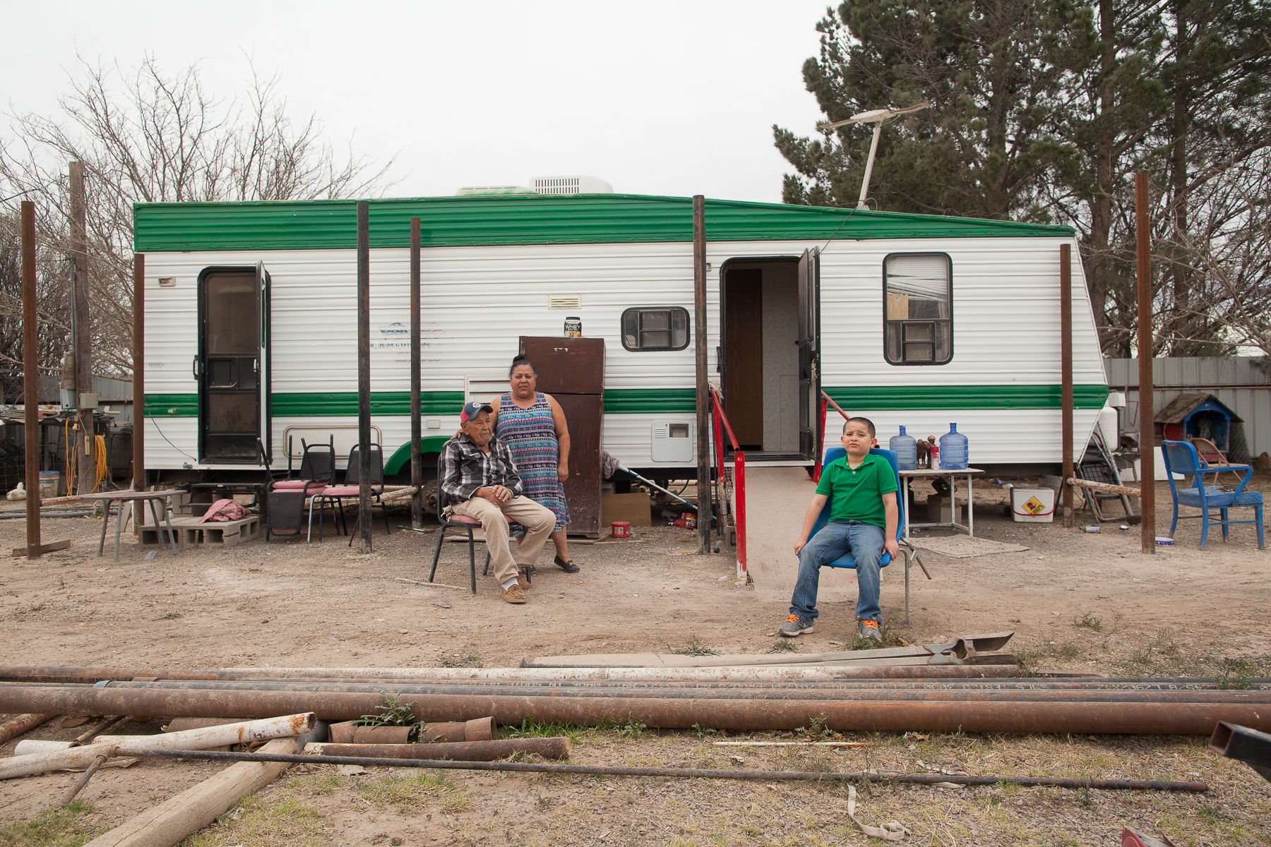 Family on Stamford Avenue, Pecos, TX