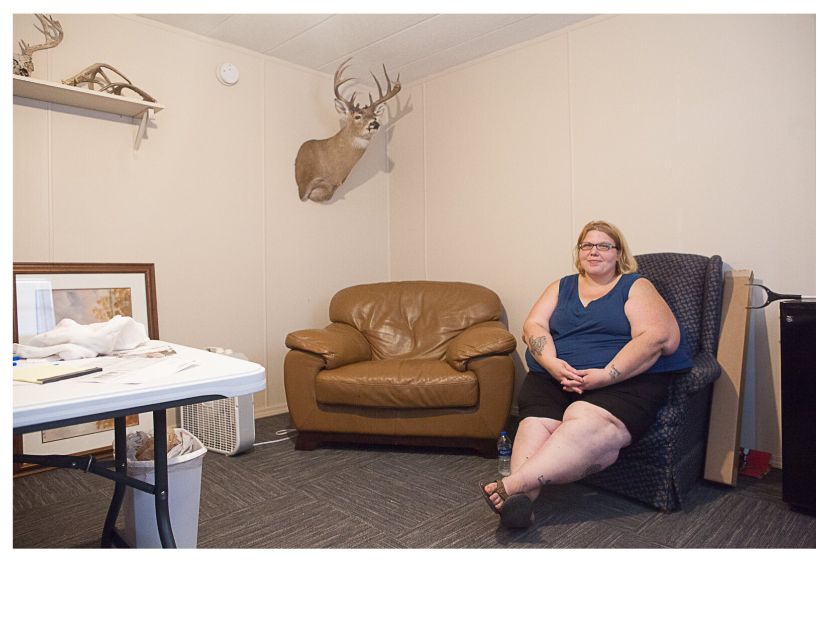 Jennifer, in the Office of the Whitetail Inn, Sedan, KS