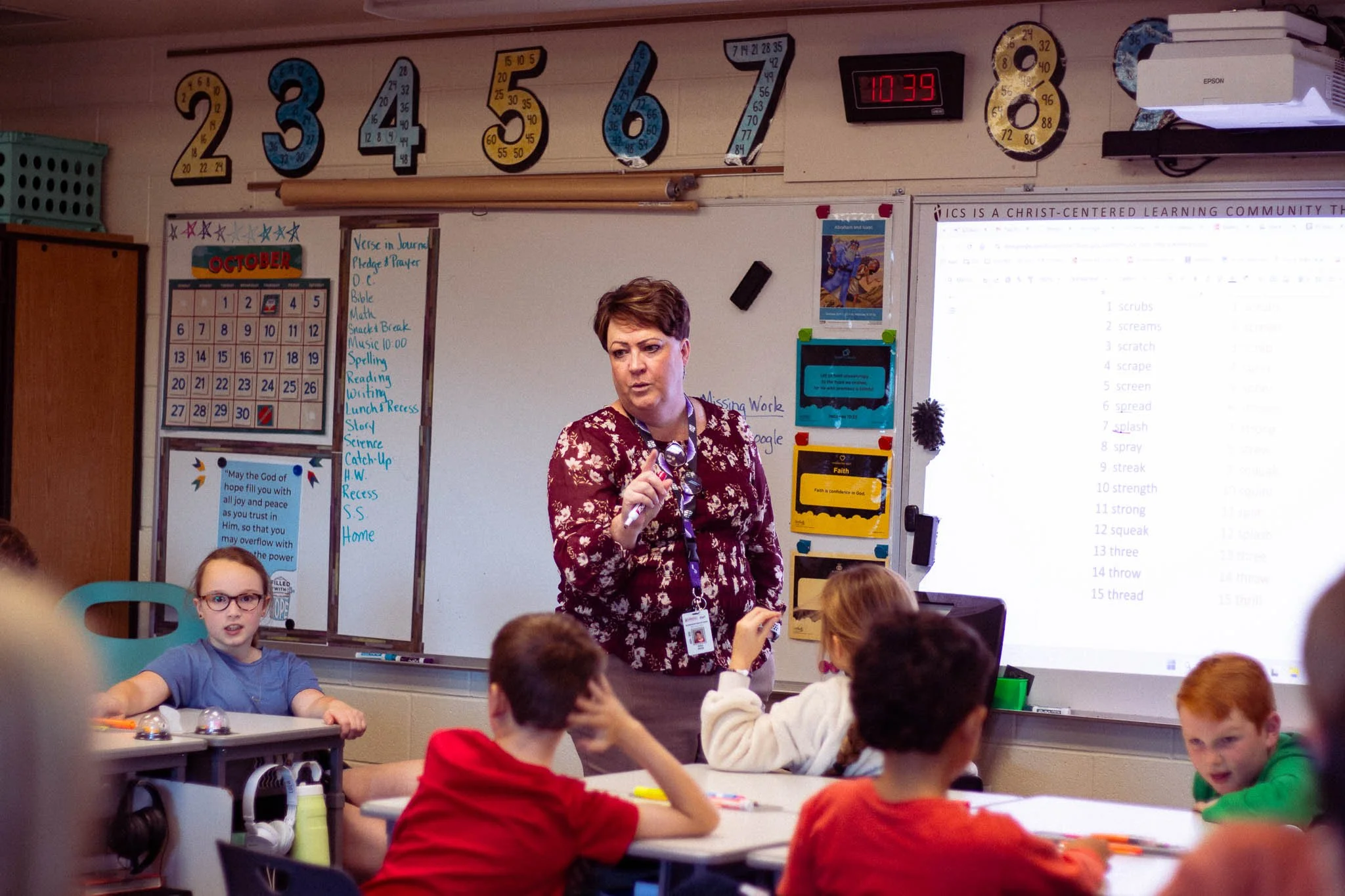 Intermountain Christian School 3rd Grade Teacher, Paula Potter. Christian Elementary School in Holladay Utah.