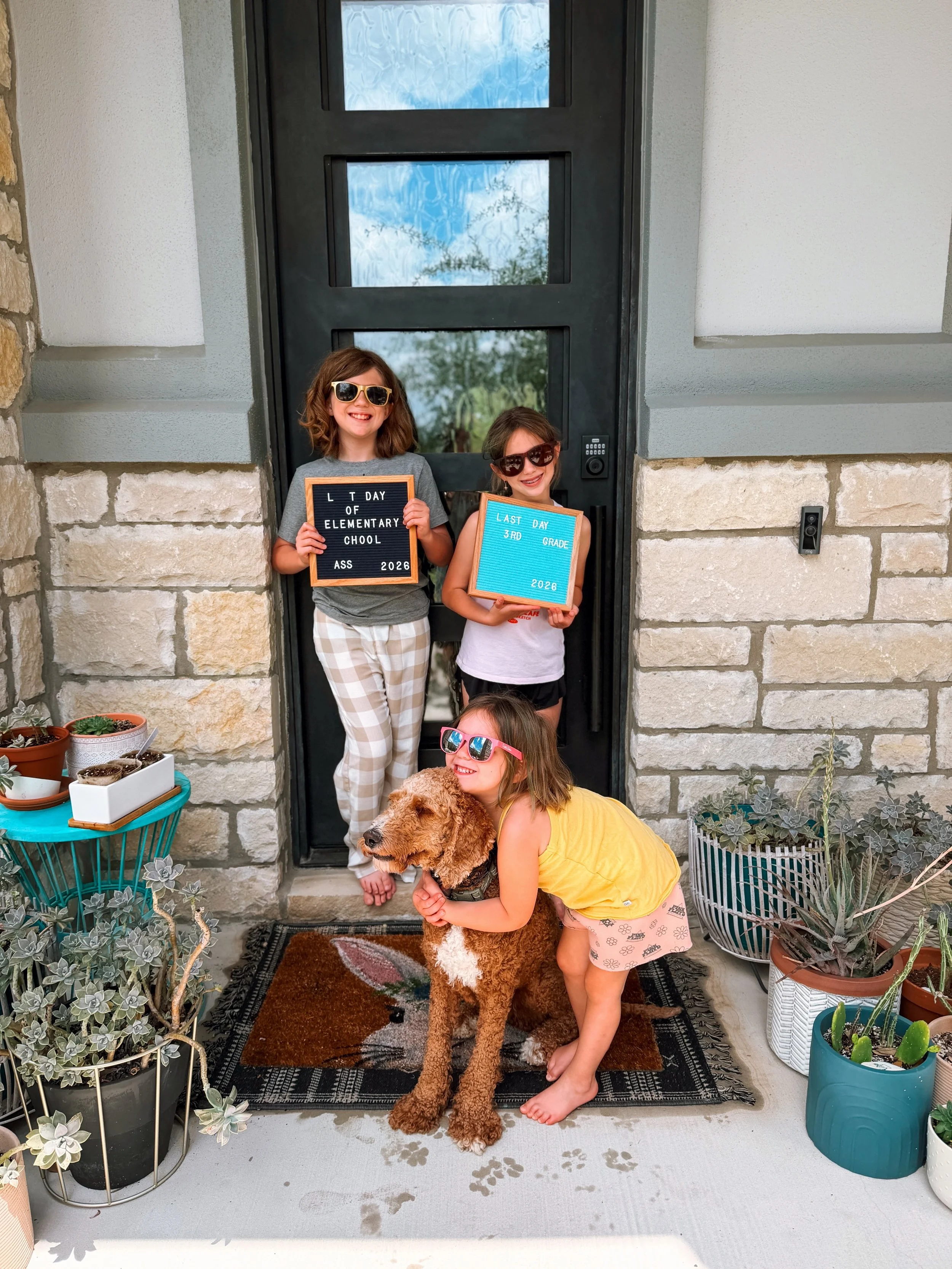 Summer here we come! ☀️ Not sure how it&rsquo;s possible but Sawyer graduated elementary school. Lincoln wrapped up 3rd grade and Luna is heading to pre-k. 🥹 Swipe all the way thru to #seesawyeratlasgrow, including starting school at home during the