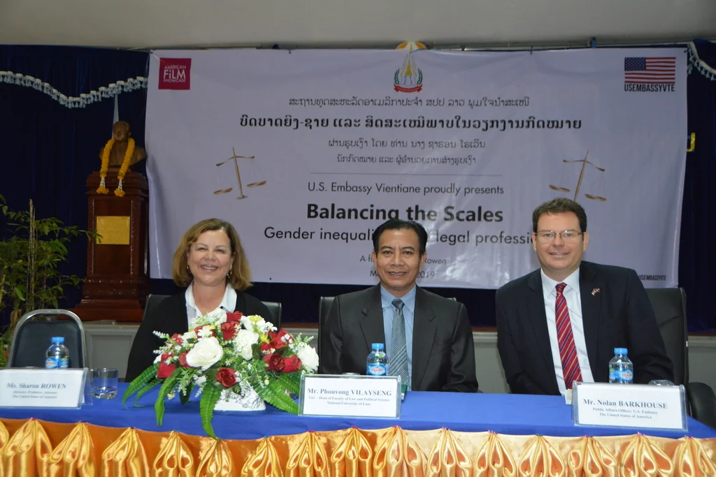 Sharon participating in a panel discussion of “Gender Equality in the Legal Profession” in Laos sponsored by the U.S. Embassy Vientiane.