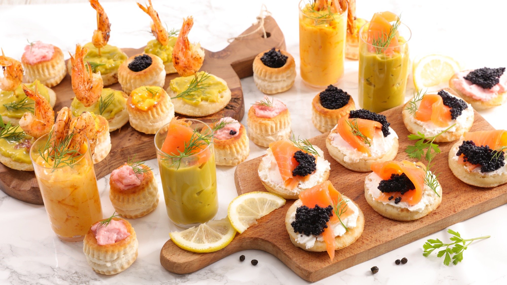 cocktail hour canapés