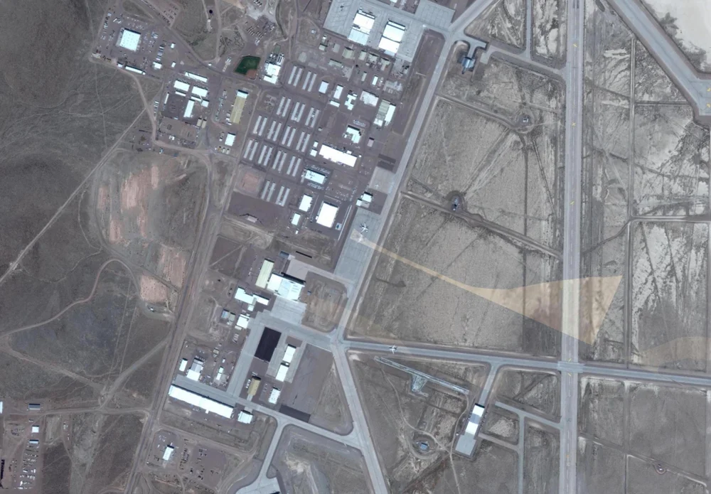 overhead satellite image of Area 51