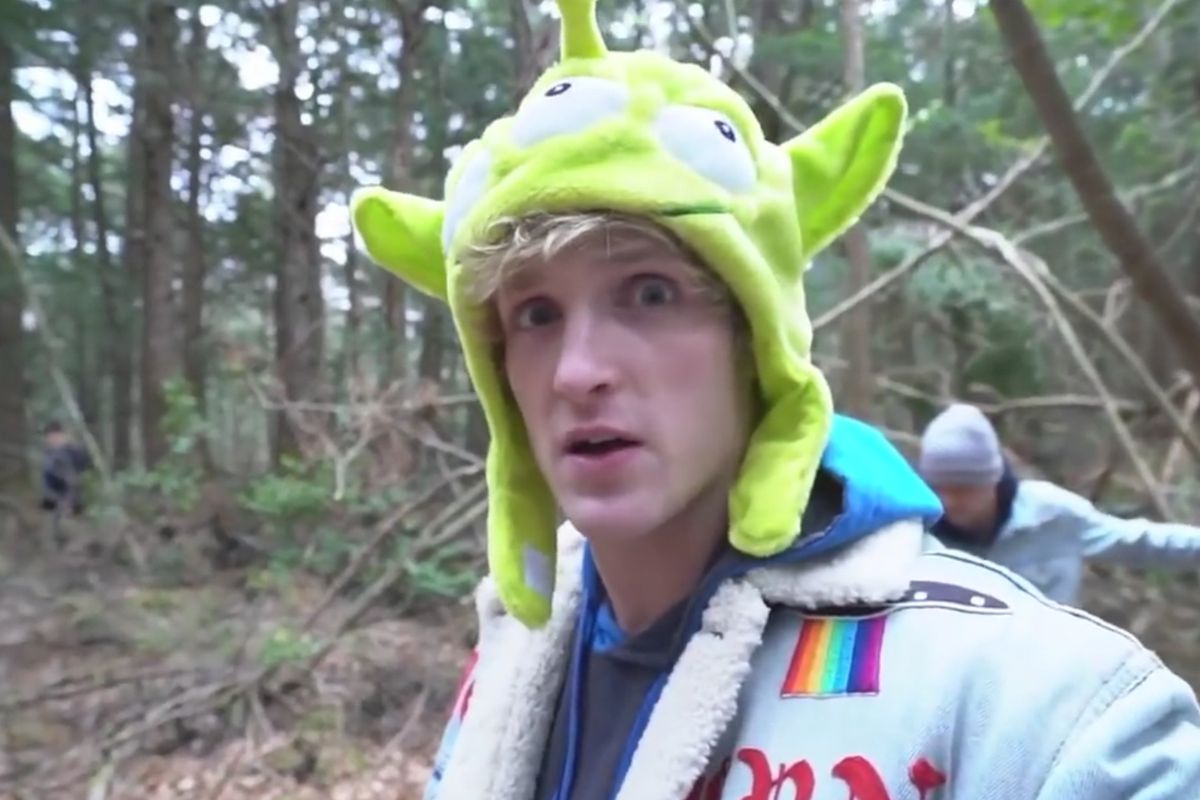 Logan Paul vlogging at “The Suicide Forest”