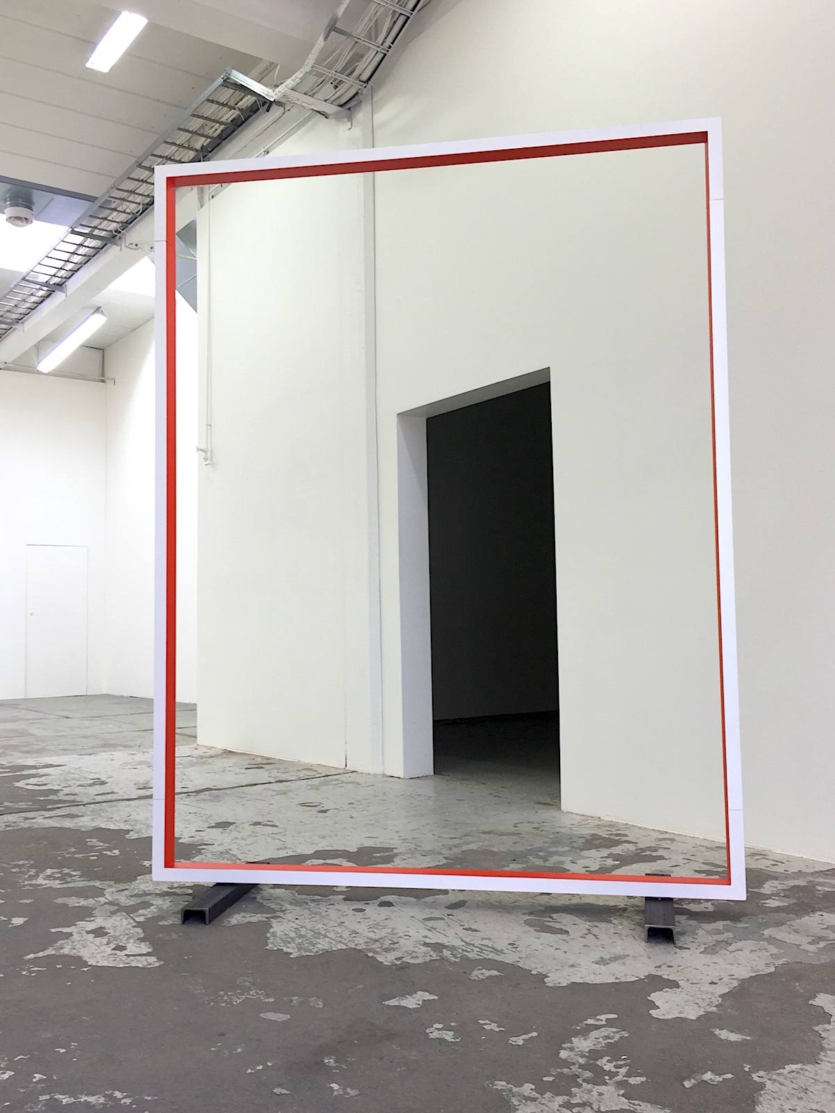   Gate , 2015 Lacquer on aluminium, 220 x 150 cm Bærum Kunsthall, 2018 Photo: Christine Istad 