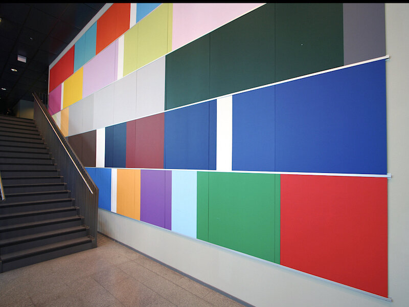 Mental palett , 2007 Painted MDF, 700 x 1100 cm Commission University of Oslo (UIO), Department of Psychology