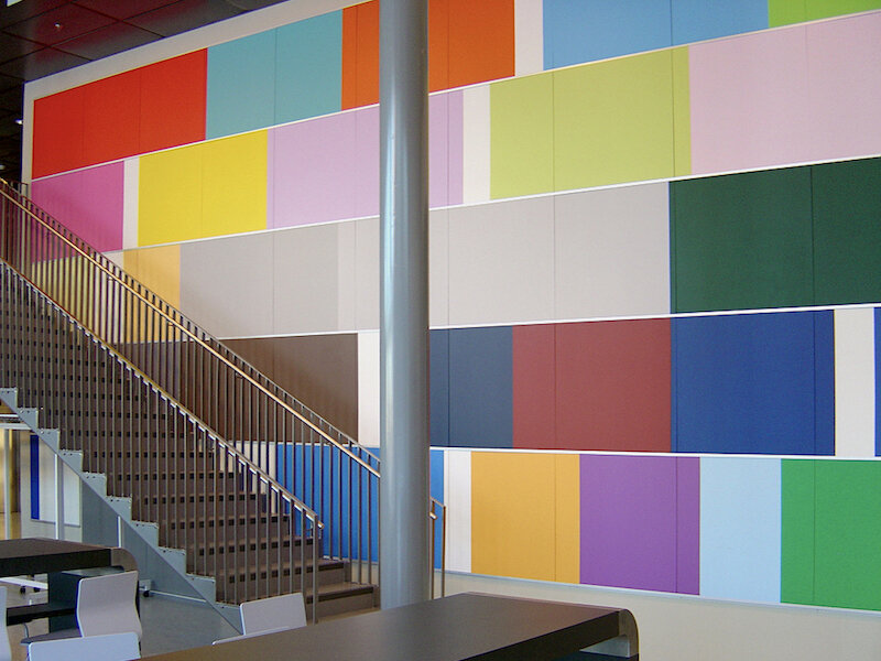 Mental palett , 2007 Painted MDF, 700 x 1100 cm Commission University of Oslo (UIO), Department of Psychology