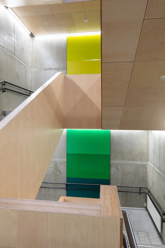 Rise , 2018 Print and lacquer on aluminium, dimensions variable Commission University of Tromsø (MH2 UIT)