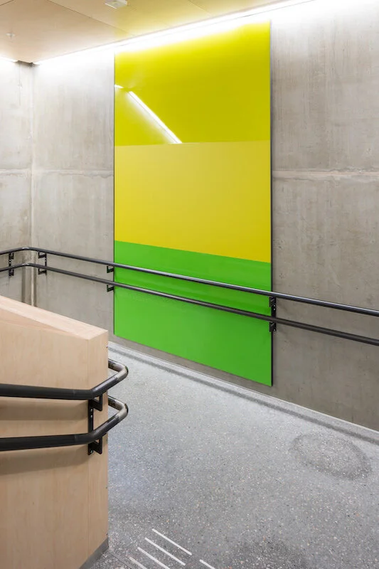 Rise , 2018 Print and lacquer on aluminium, dimensions variable Commission University of Tromsø (MH2 UIT)