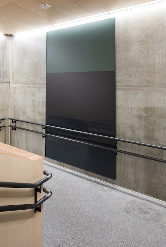 Rise , 2018 Print and lacquer on aluminium, dimensions variable Commission University of Tromsø (MH2 UIT)