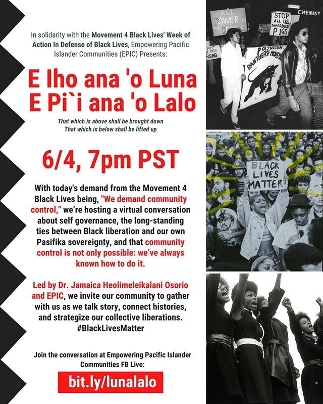 Continuing our solidarity today with the next action; a virtual conversation about self-governance, and engage in political education around community control. We demand community control; the most impacted in our communities need to control the laws