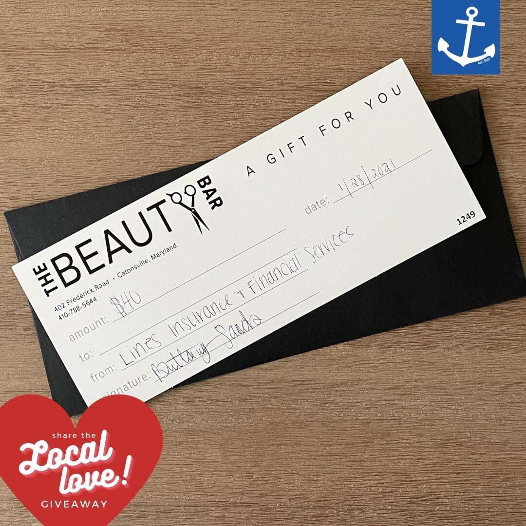 😍 4th Day of our Local Love Giveaway: A $40 gift card to @thebeautybar402 

Head over to facebook.com/linesinsurance to enter! #linkinbio

#locallove #lifeisgreatin21228 #valentinesday #galentinesday #smallbusiness #familybusiness
#catonsville