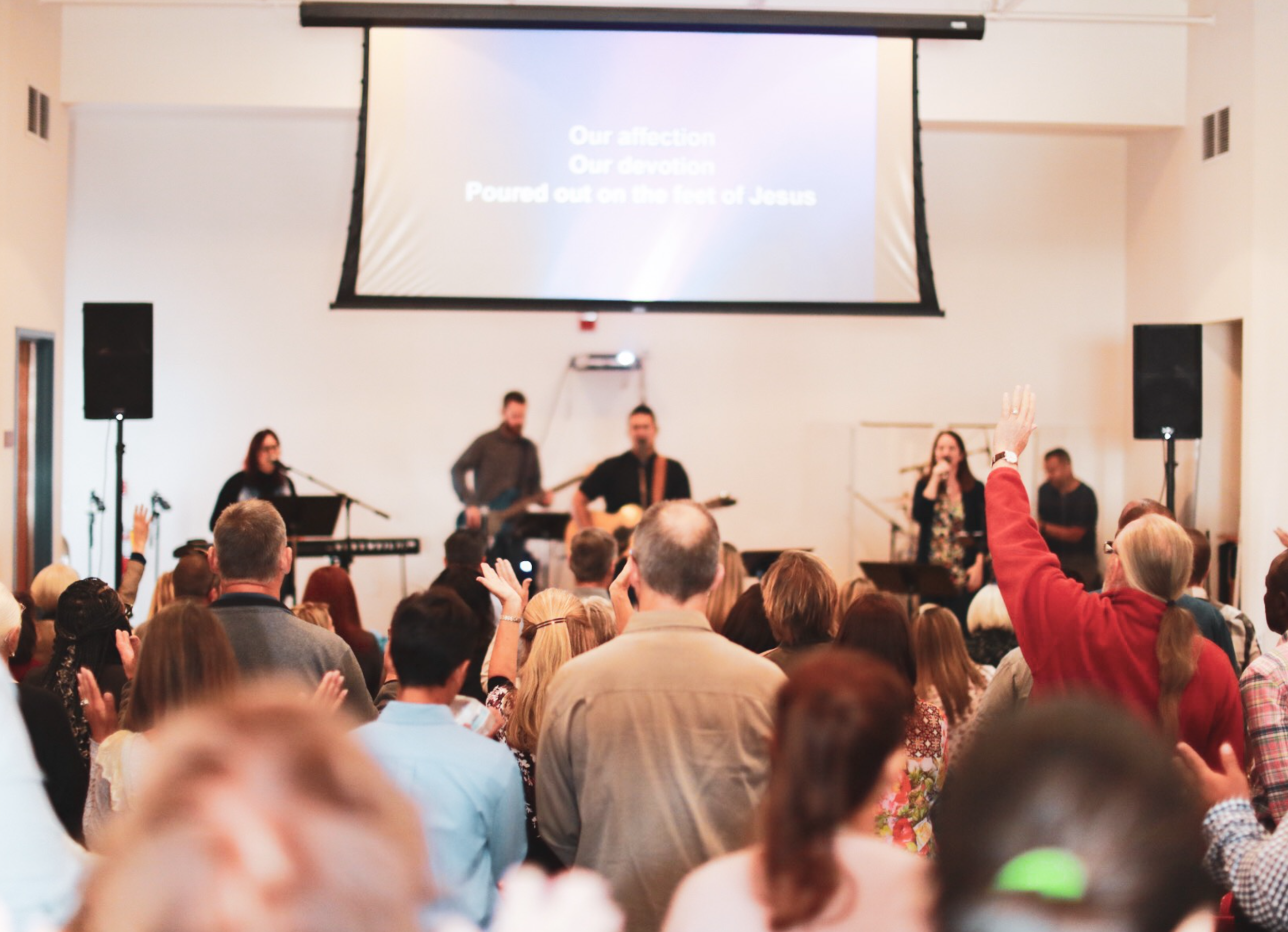 Worship at The Bridge during a Sunday Service