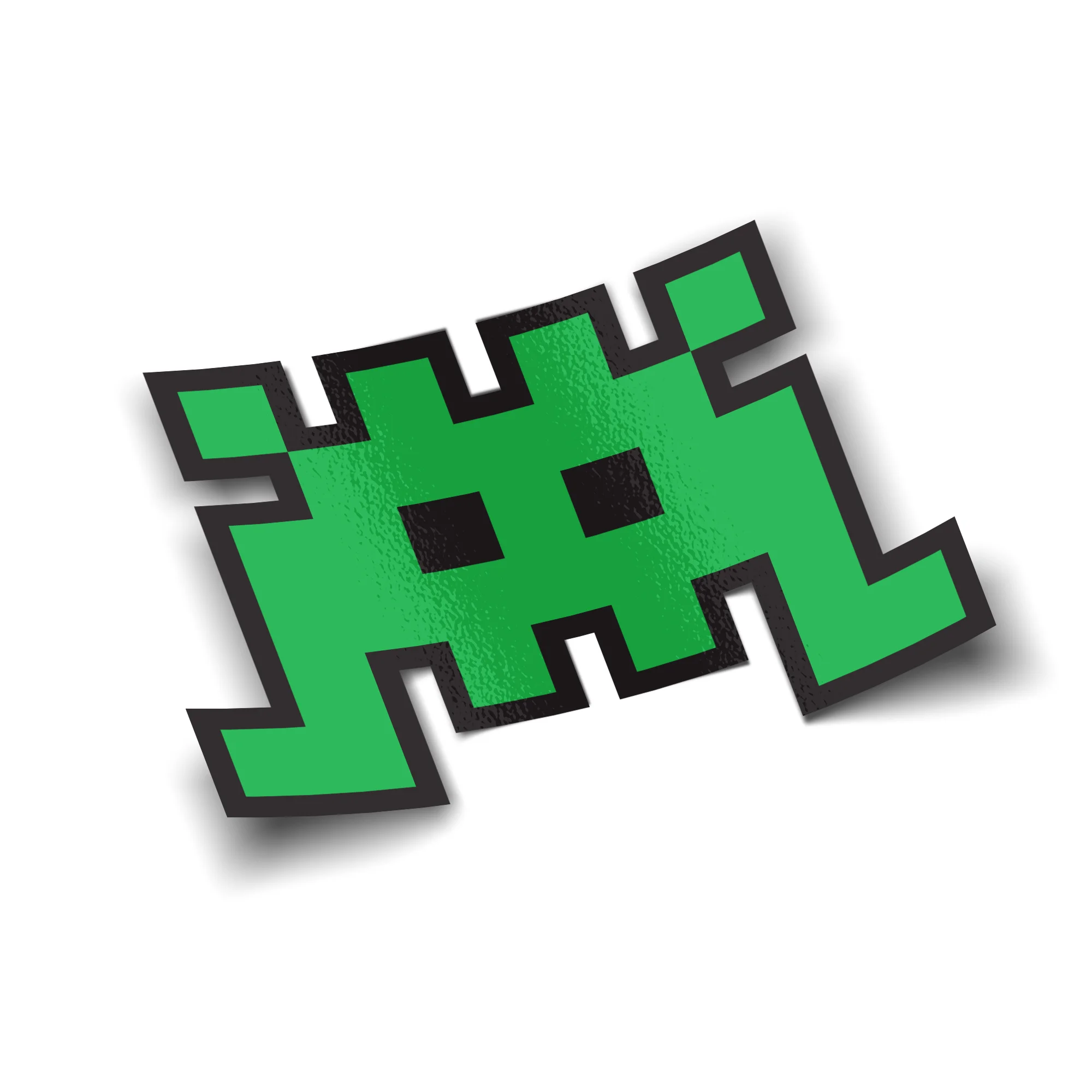 apdat-space-invader-sticker-green