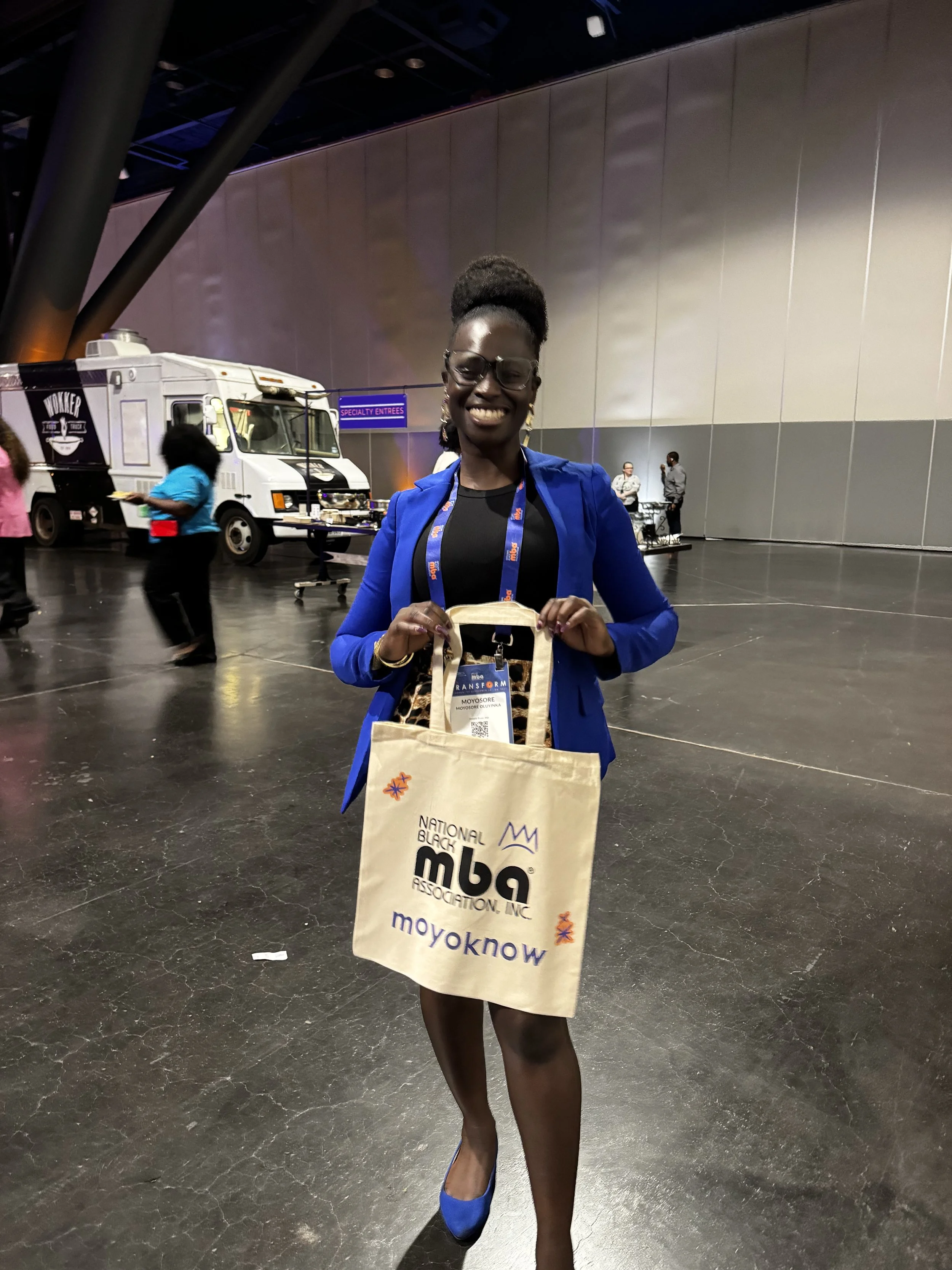 Live monogramming activation tote bags NBMBAA