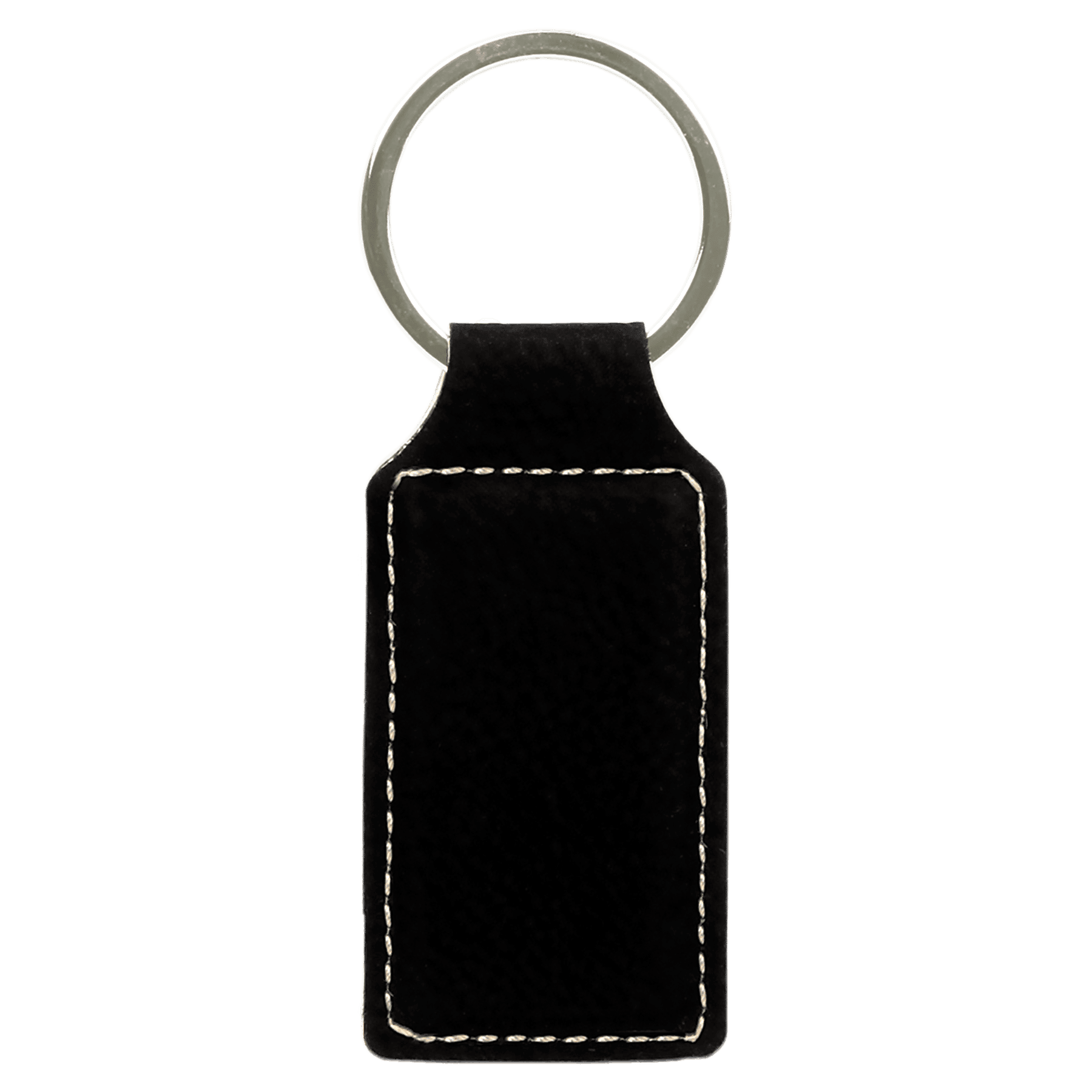 Rectangle Leatherette Keychain