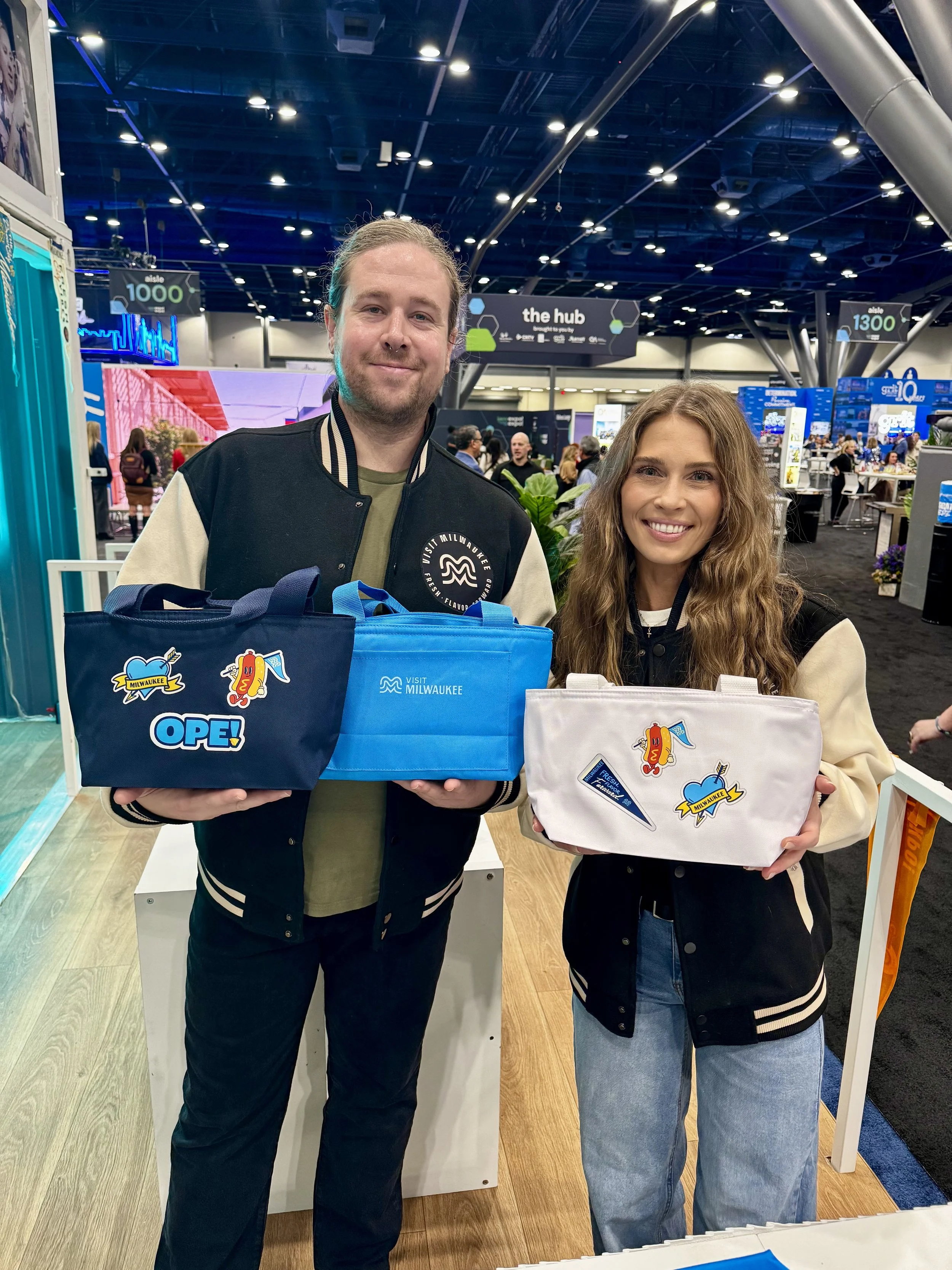 Visit Milwaukee brand ambassadors modeling the various options available for guests to choose from