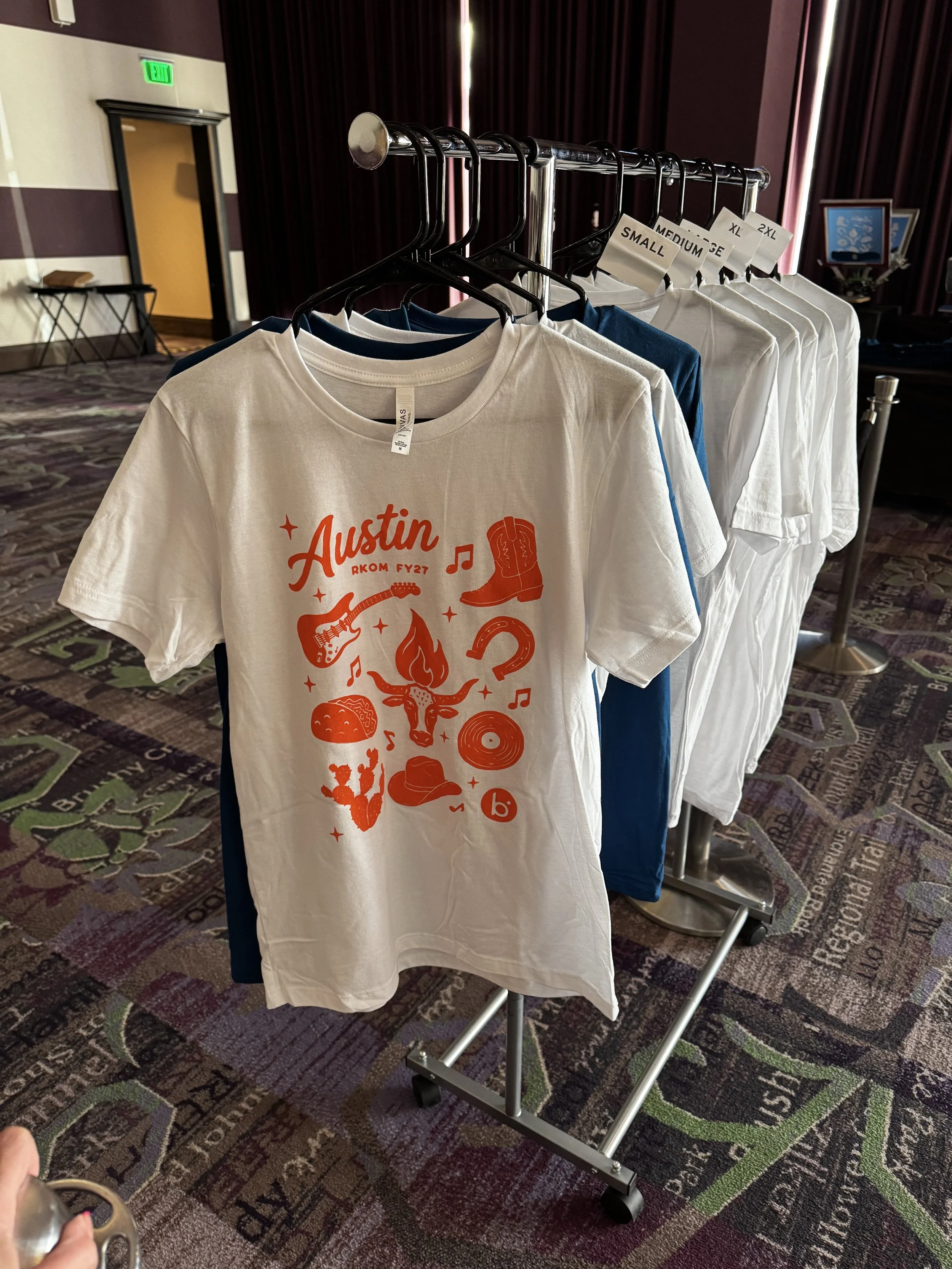 Z Rack set up so guests could familiarize themselves with the designs and sizes before reaching the front of the queue helped expedite time