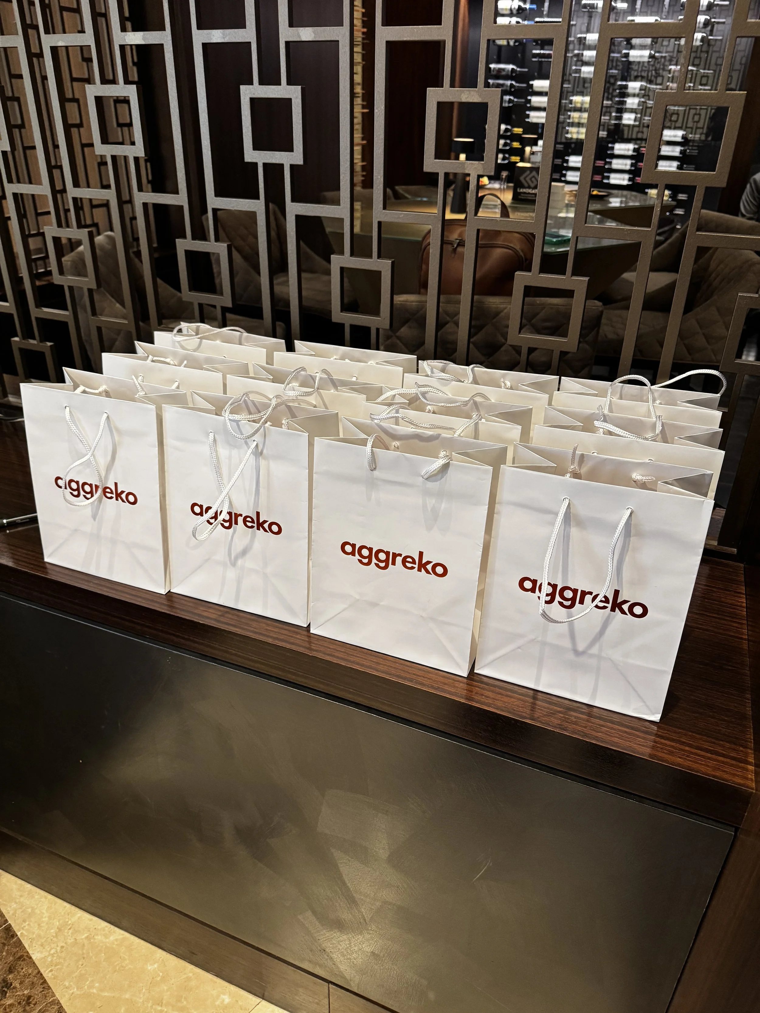 Goodie Bags for VIP guests of aggreko at ACP conference