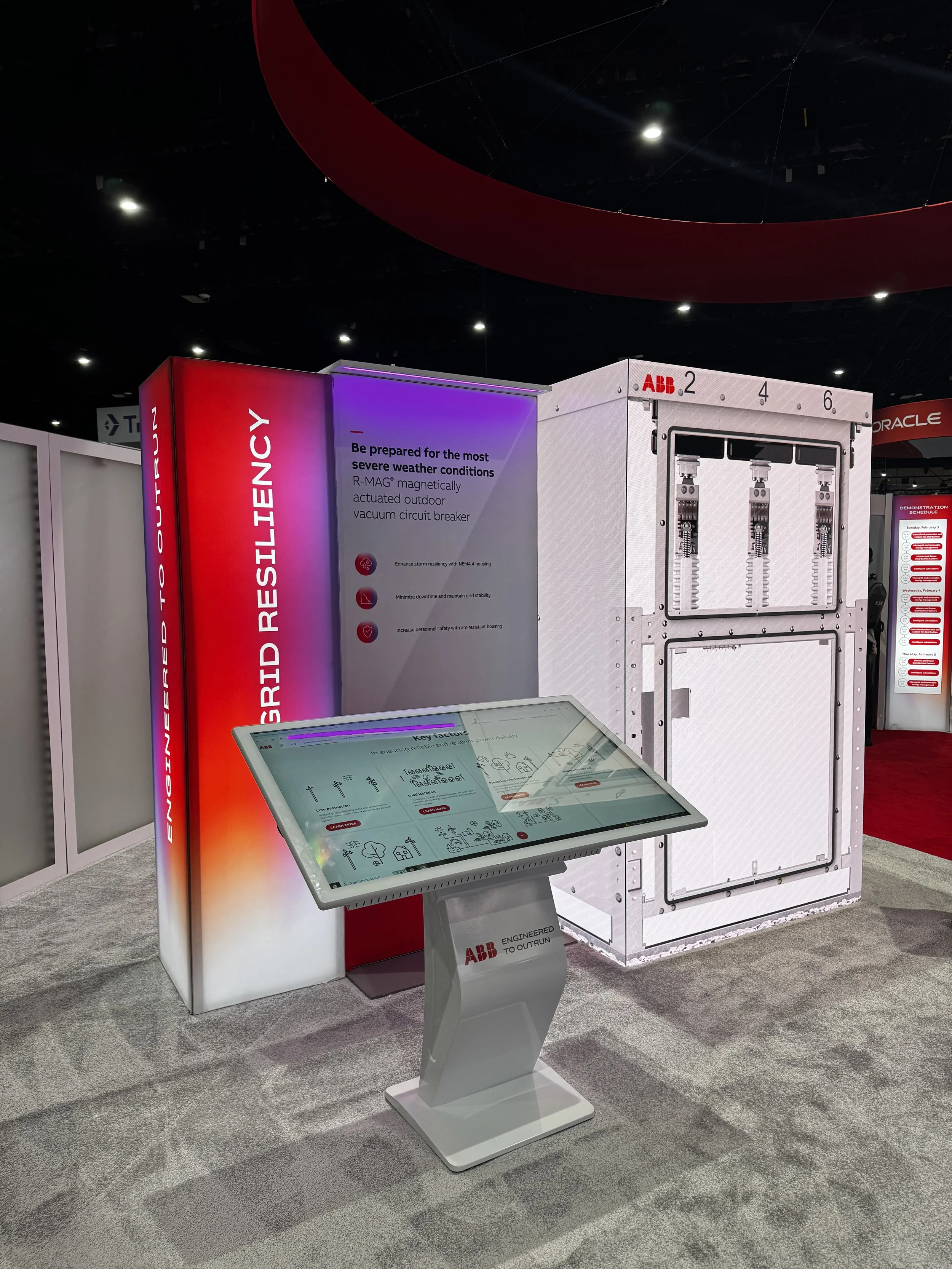 Great Digital displays of ABB booth at San Diego Distributech Conference 2026