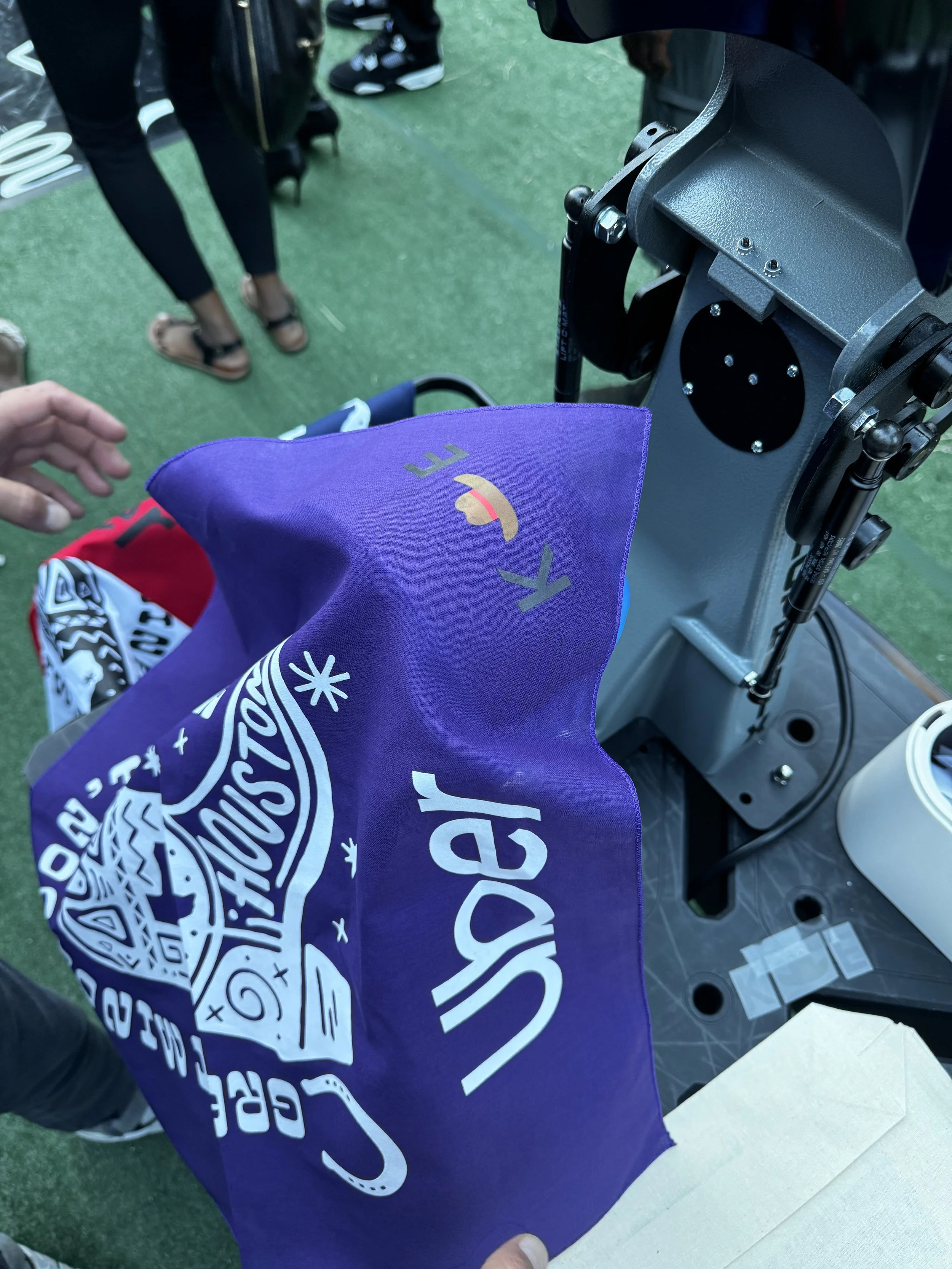 Live monogramming activation uber afrotech houston