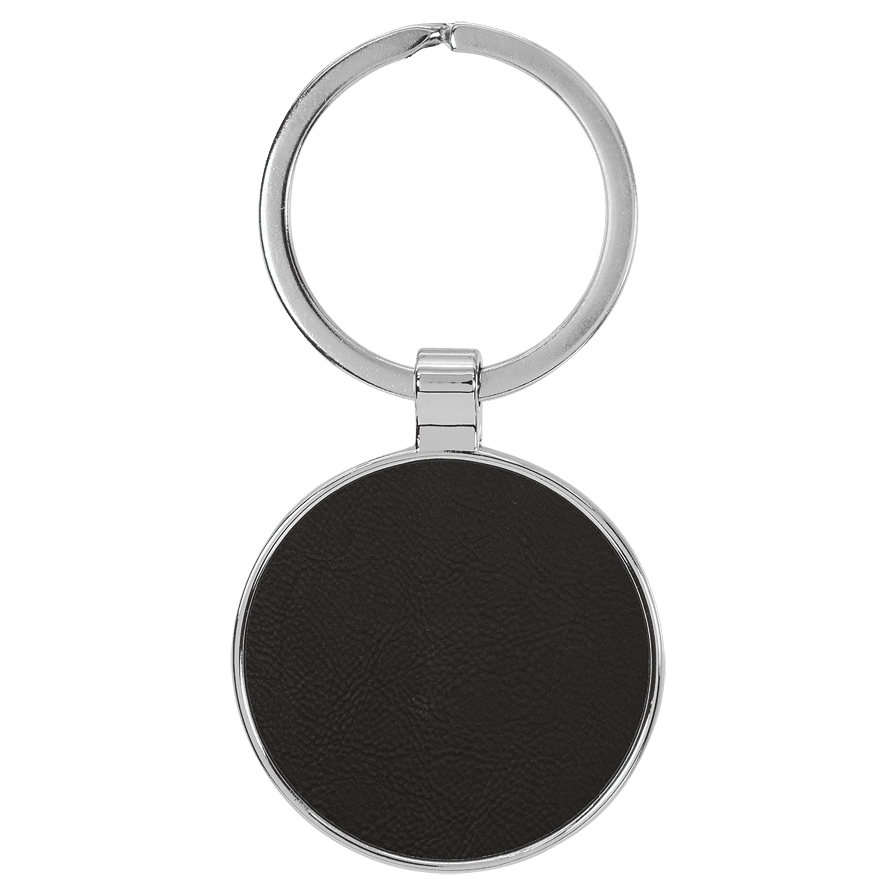 Round Leatherette Keychain