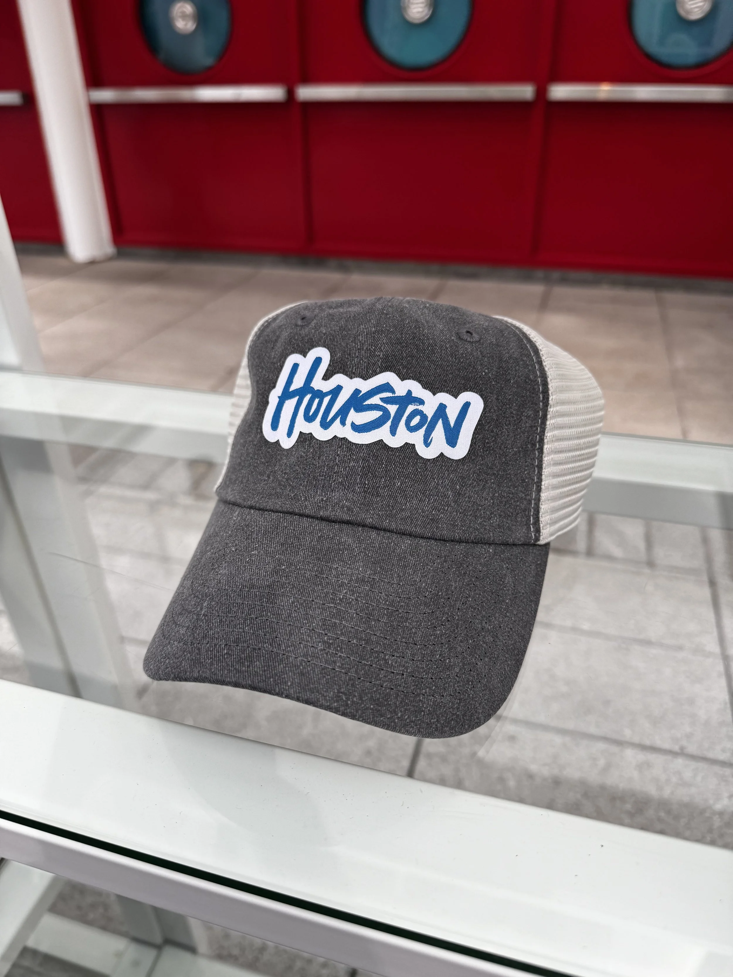 Example of one of the designs that was made and pressed onto hats at the american clean power opening reception