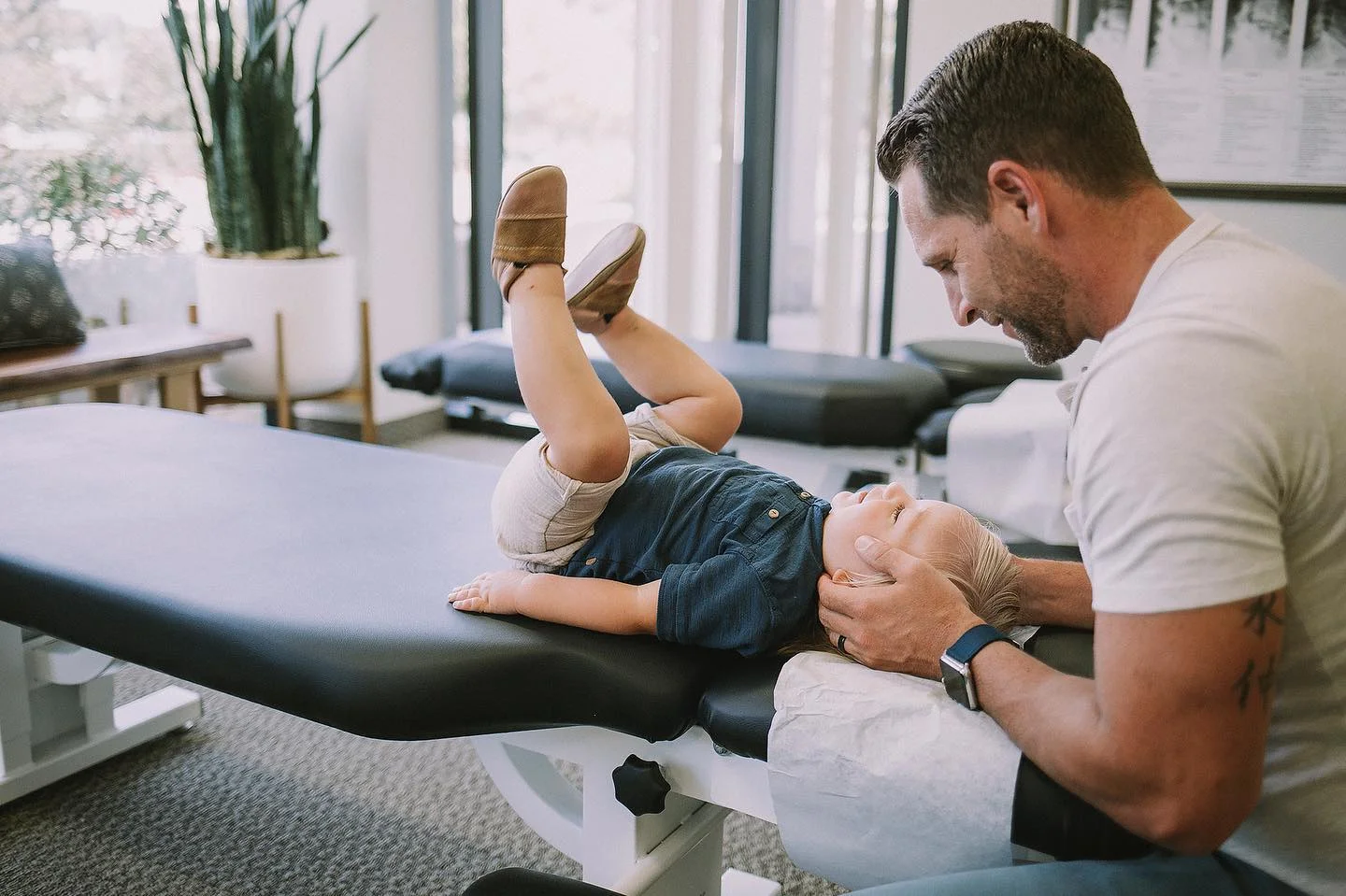 Pediatric Chiropractic Adjustment Dr. Brian Harbin