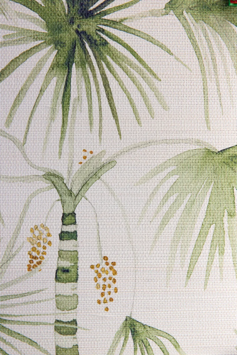 Palma Sisal Wallpaper - Green & Orange