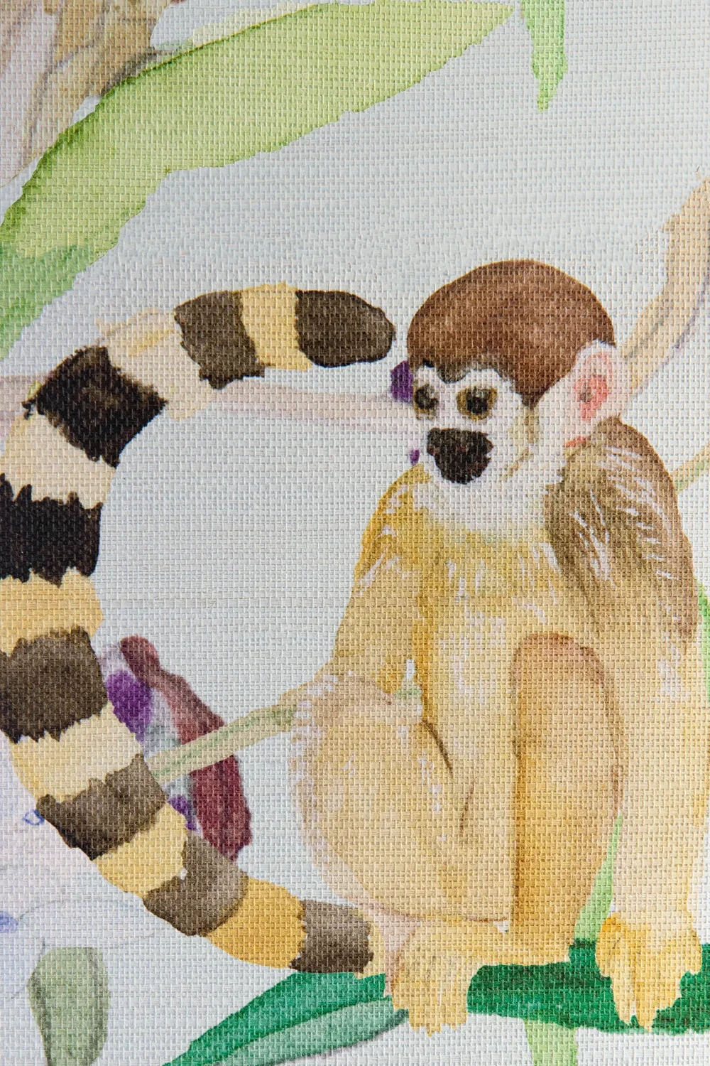 Tropicalia Panoramic Sisal Wallpaper - Aqua