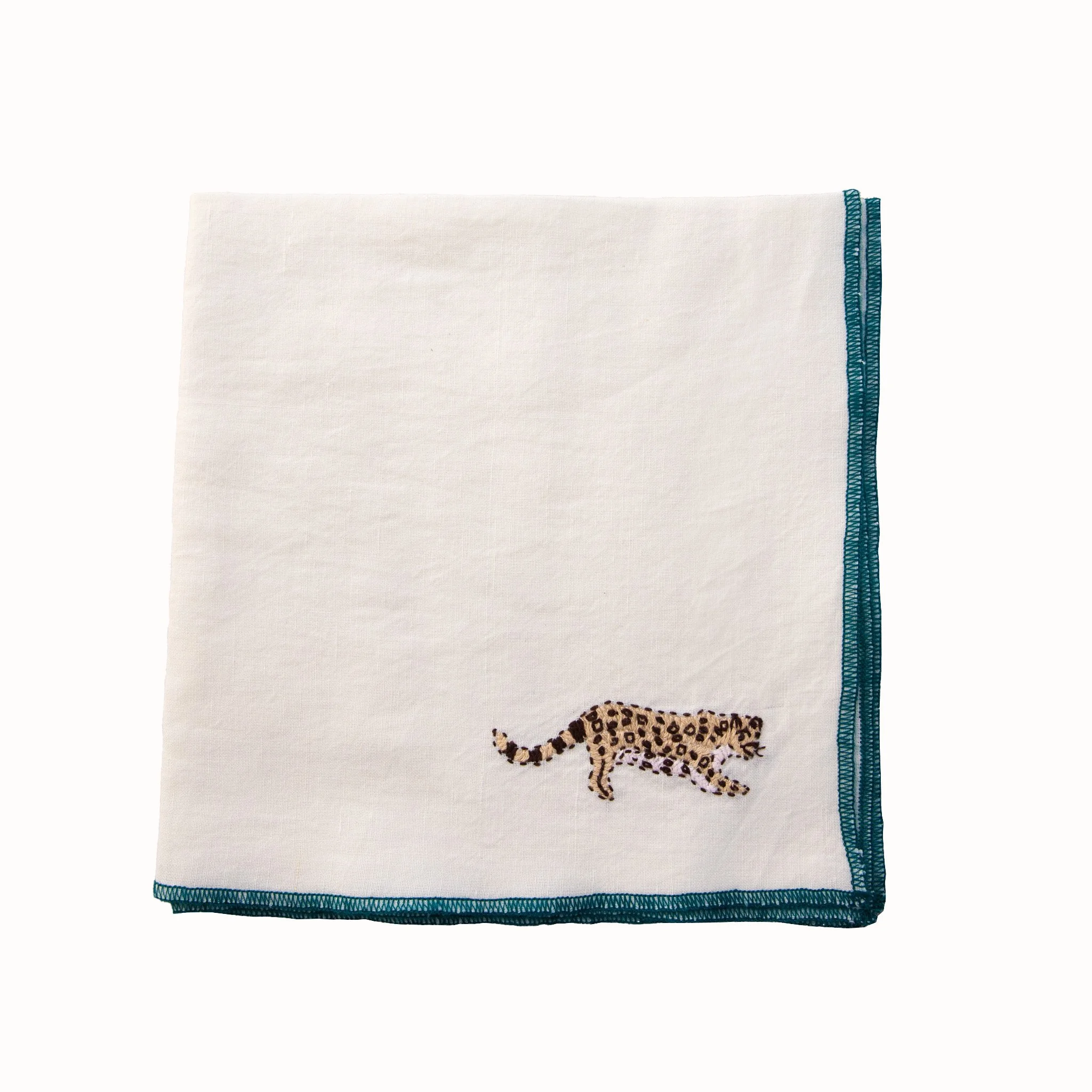 Selva Embroidered Napkins - Jaguar