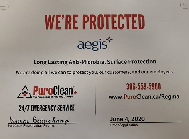 Big thank you to Greg &amp; Dianne at PuroClean for doing an amazing job of treating the shop and helping us to offer our clients an even safer environment!