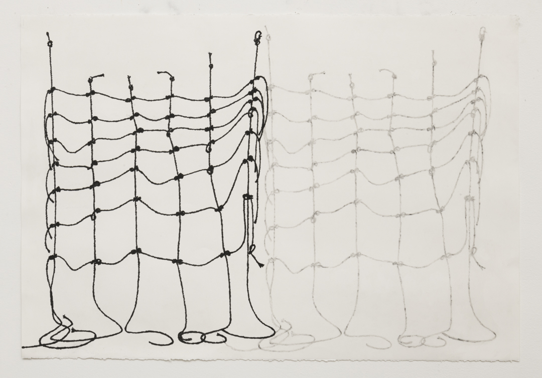 Repeating Scaffold, 2018 Pencil, charcoal on paper 44” x 30”