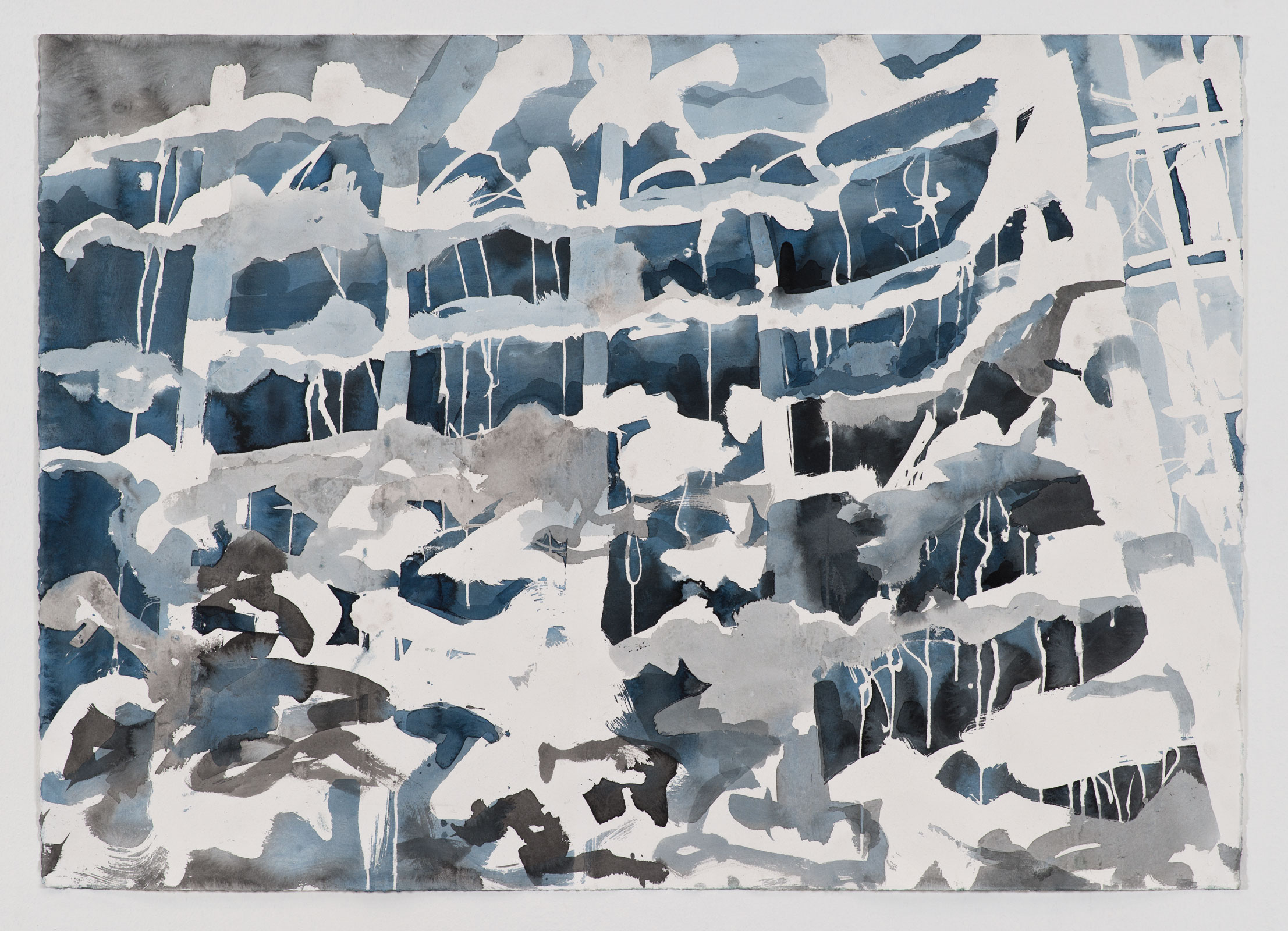 Oklahoma City 12 , 2015 Acrylic on paper 30” x 42”