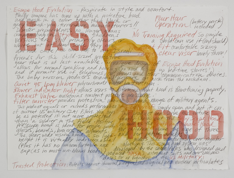Easy Hood, 2007 Pencil, watercolor on paper 22” x 30”