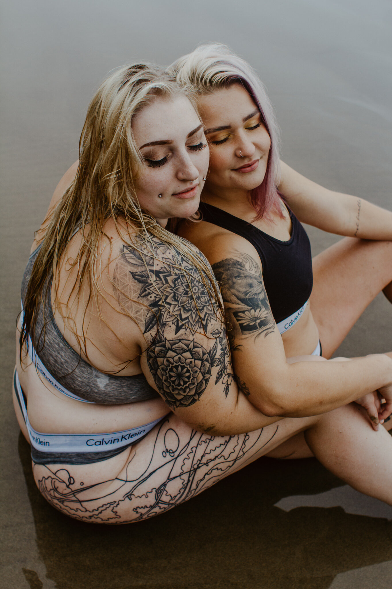 Lesbian Couple at beach