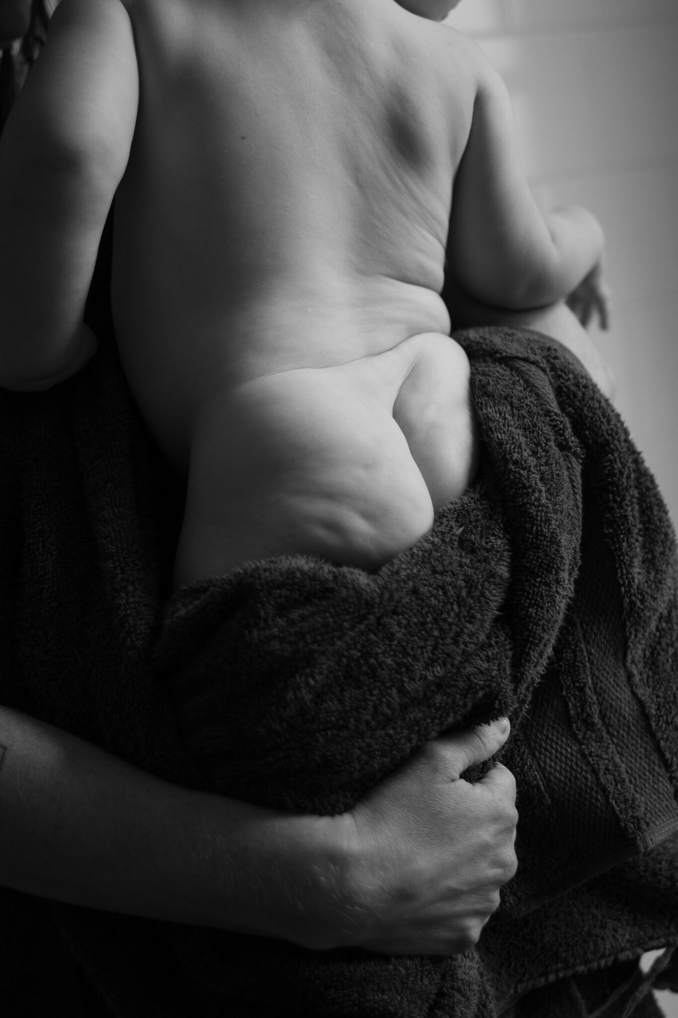baby butt in towel