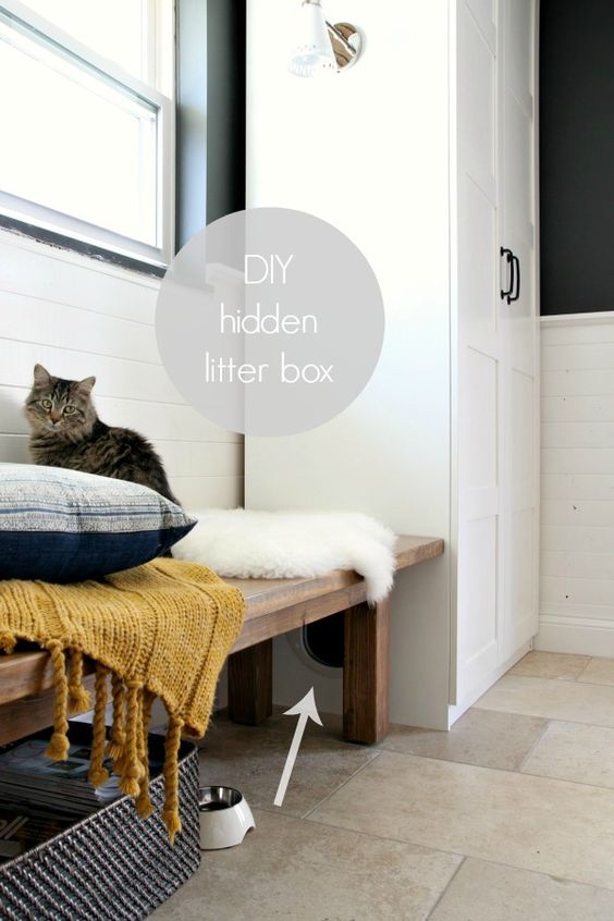 Hidden Cat Litter Box Cabinet K T Designs Interior Design And