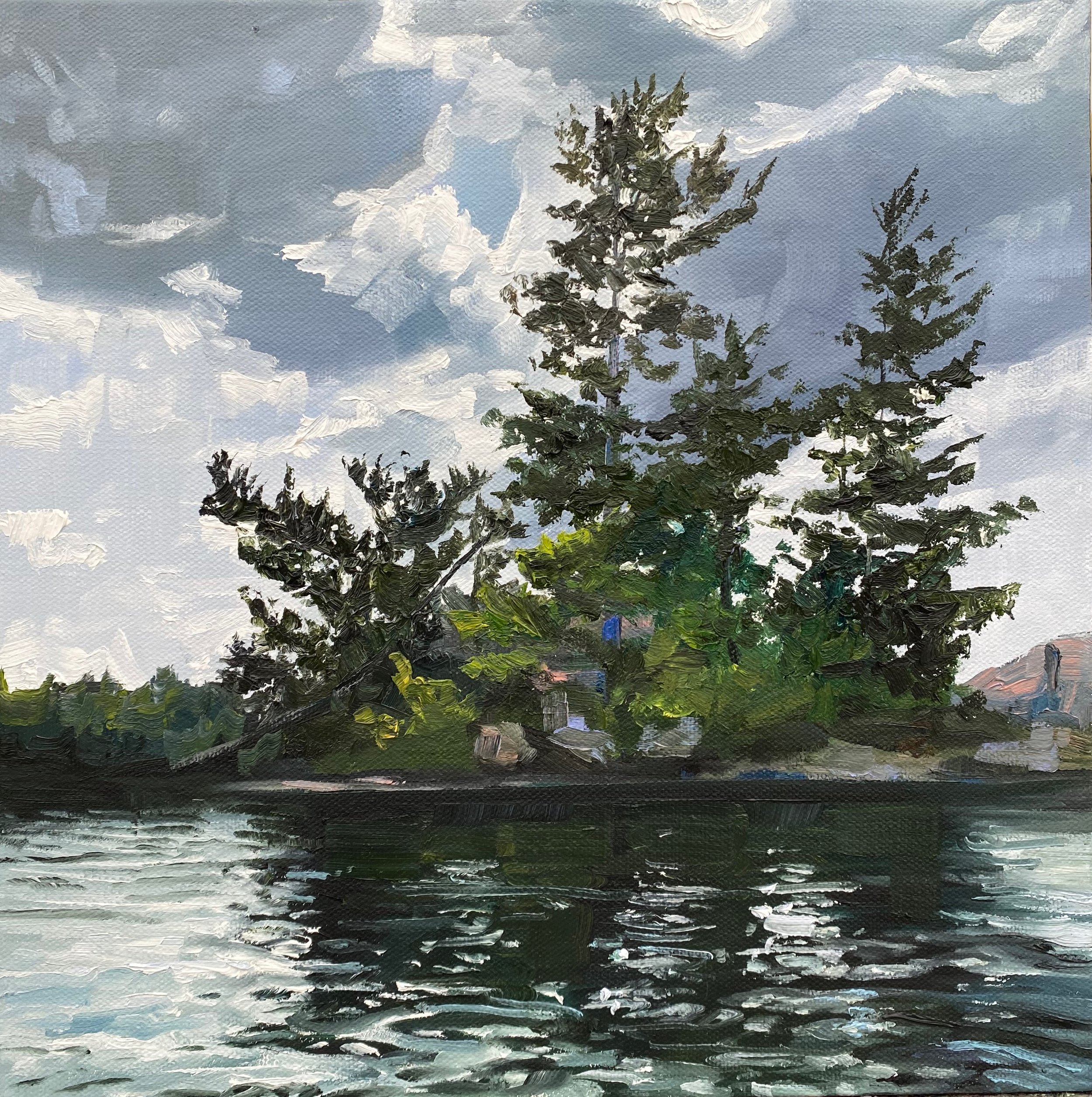 $350- go from here, 12" x 12" oil on canvas