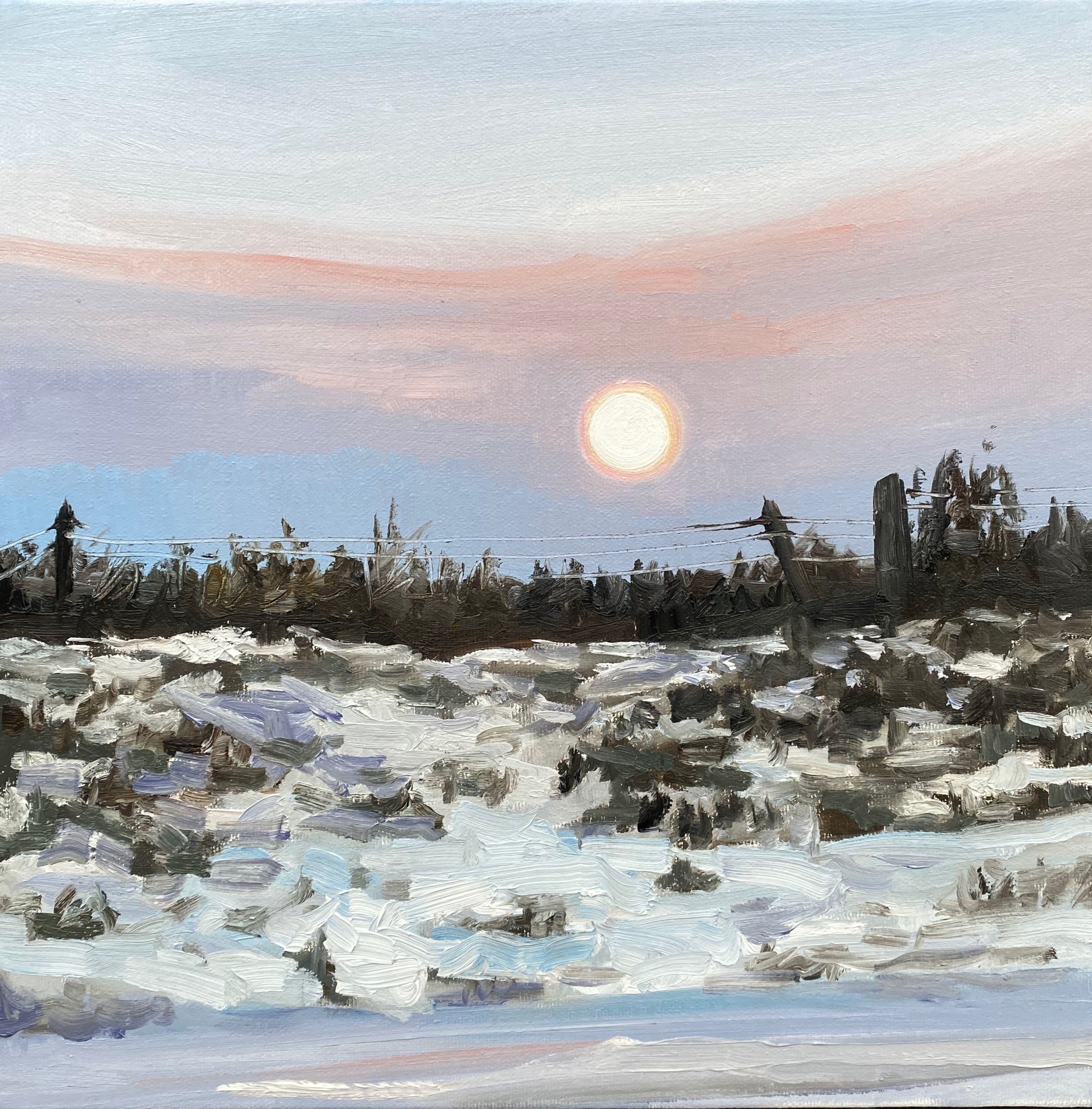 $350- revel in small moments, 12" x 12" oil on canvas