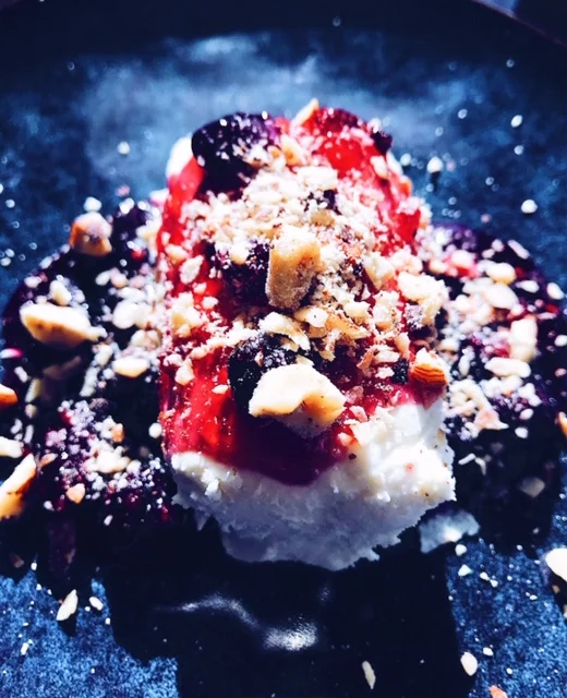 Black &amp; Blue Goat Cheese Log