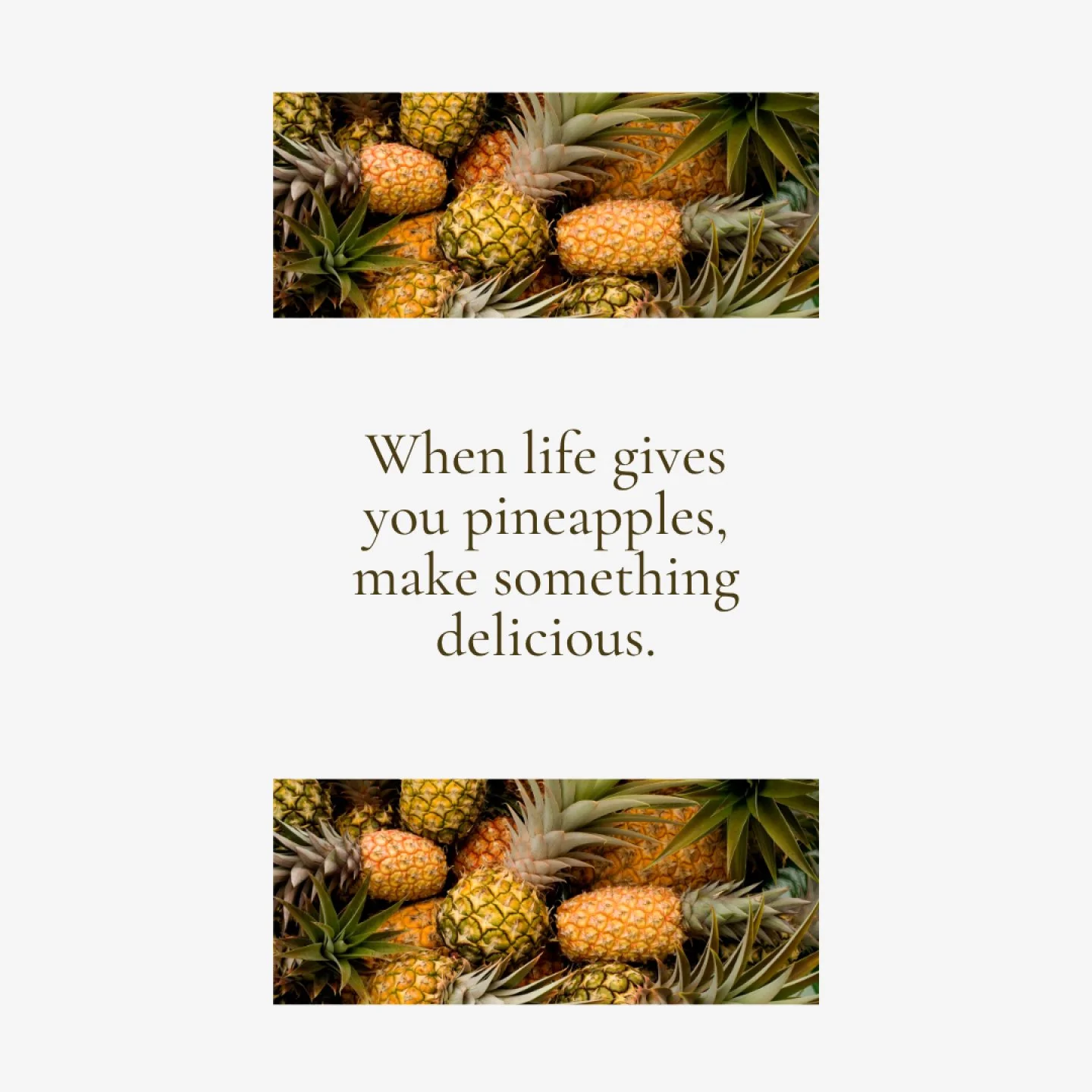 That's exactly what we did. Fresh pineapple, real vanilla bean and fresh rosemary, yum.