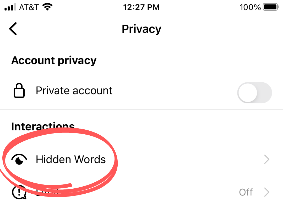 hidden words instagram spam accounts