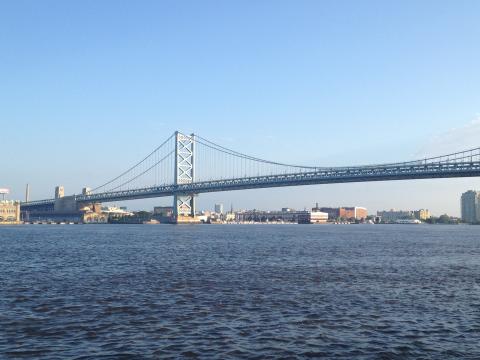 Benjamin Franklin Bridge. Linking Philadelphia and Camden, NJ. The 2013 Soil Ecology Society Conference was held in Camden this past summer.