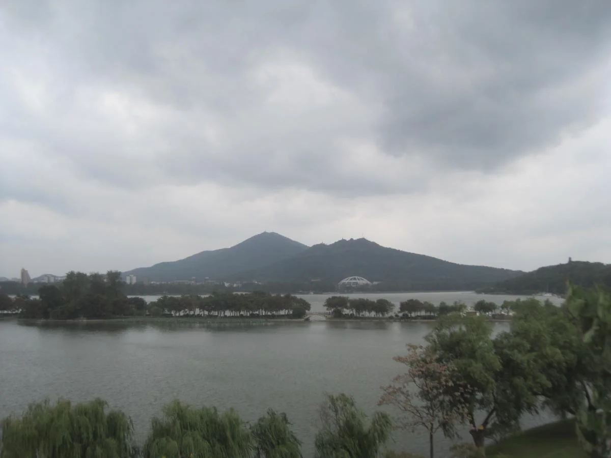 Zhongshan Mountain (Purple Mountain) is east of Nanjing, China. Photo credit E.Bach